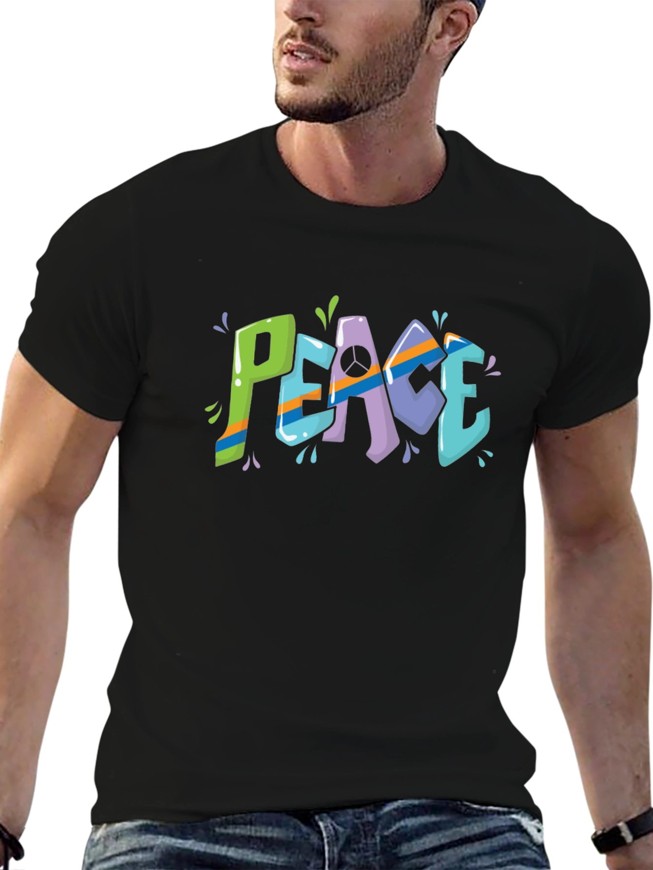 Peace Sign Graphic T-Shirt - Stylish & Trendy