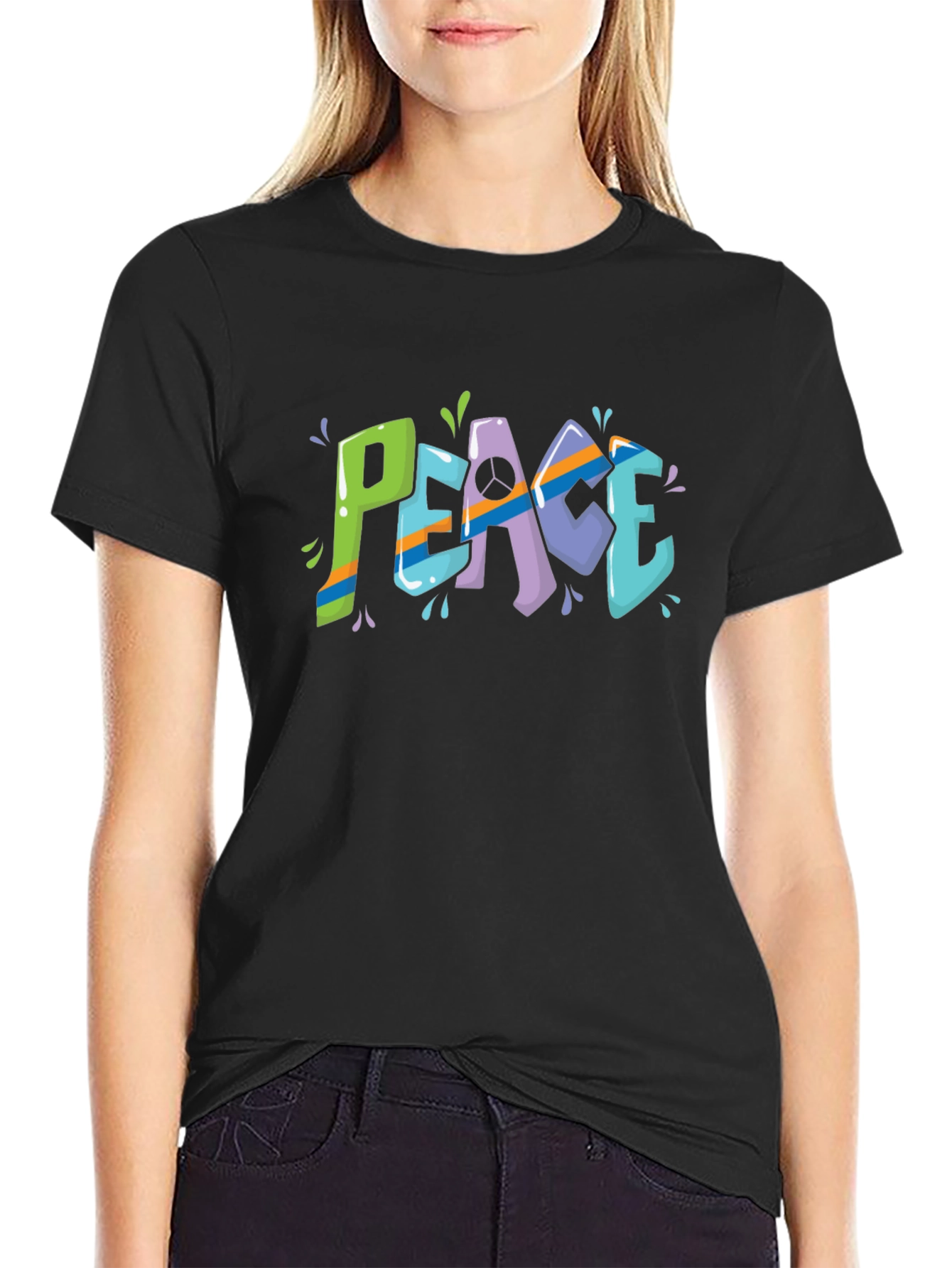 Peace Sign Graphic T-Shirt - Stylish & Trendy
