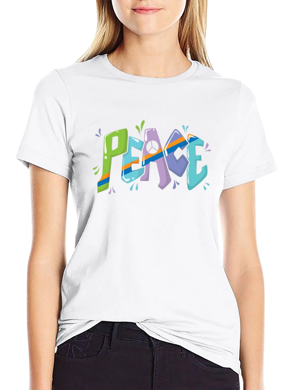 Peace Sign Graphic T-Shirt - Stylish & Trendy