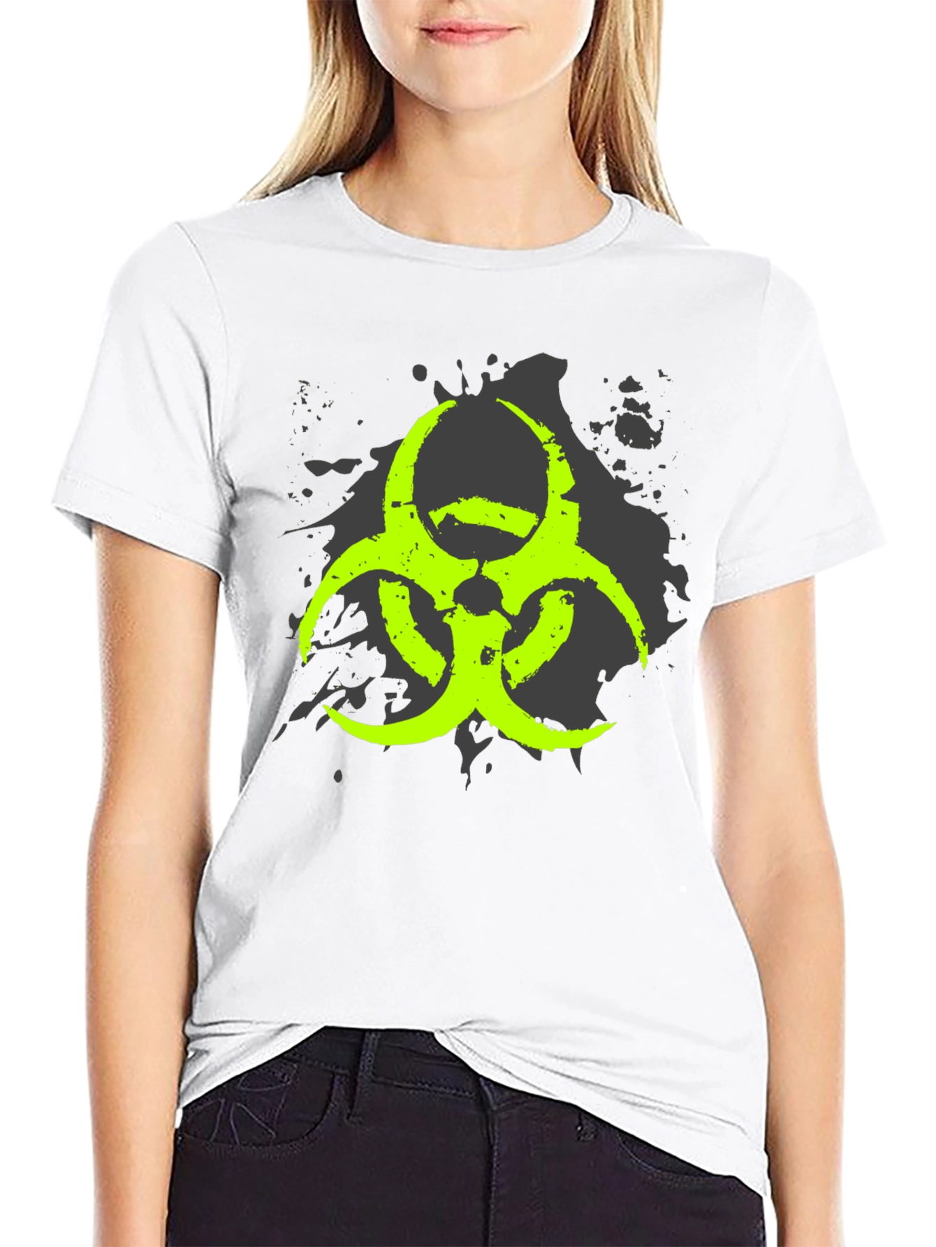 Biohazard Symbol Graphic Black T-Shirt