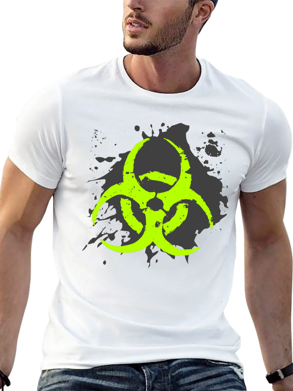 Biohazard Symbol Graphic Black T-Shirt