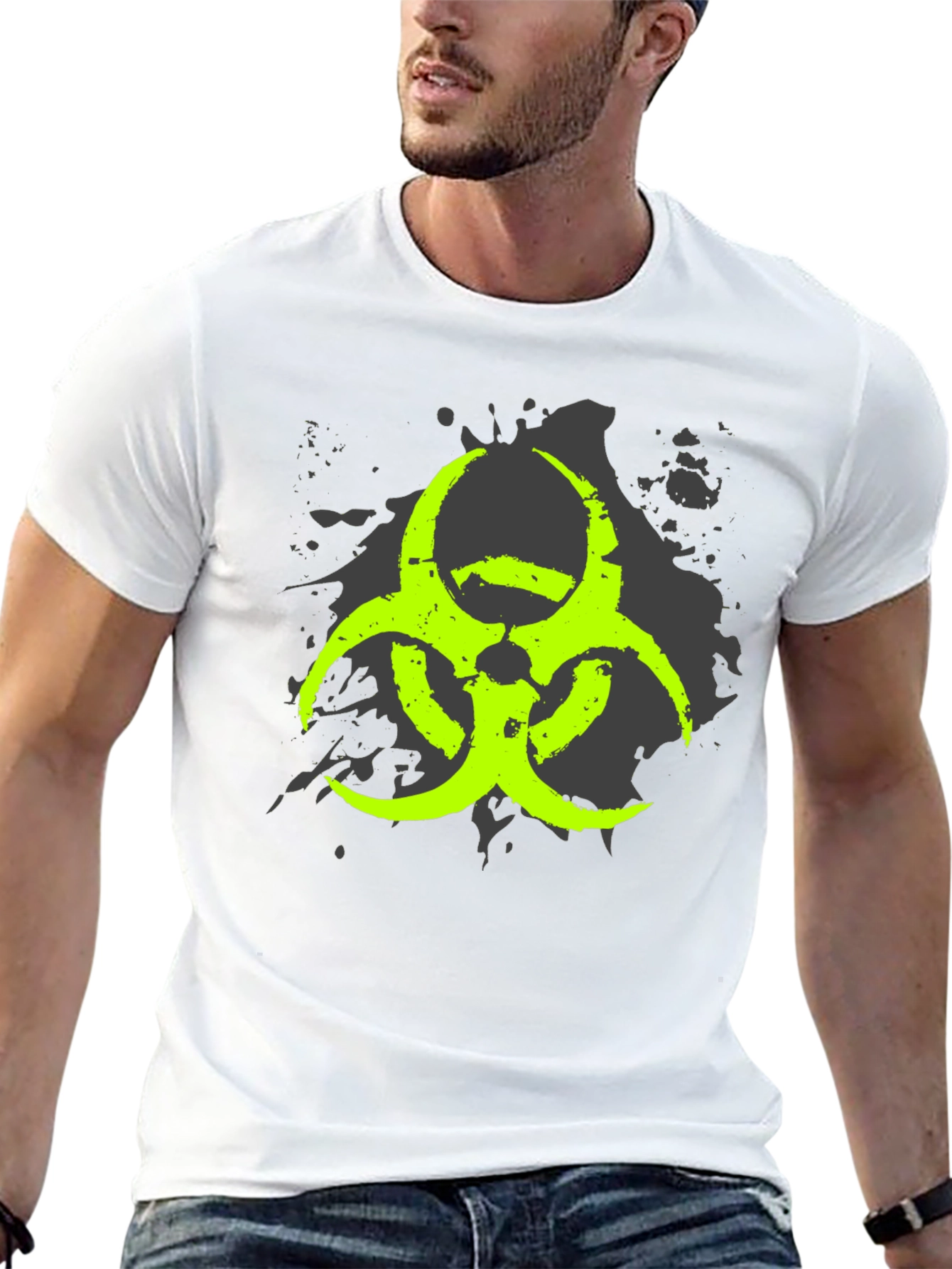 Biohazard Symbol Graphic Black T-Shirt