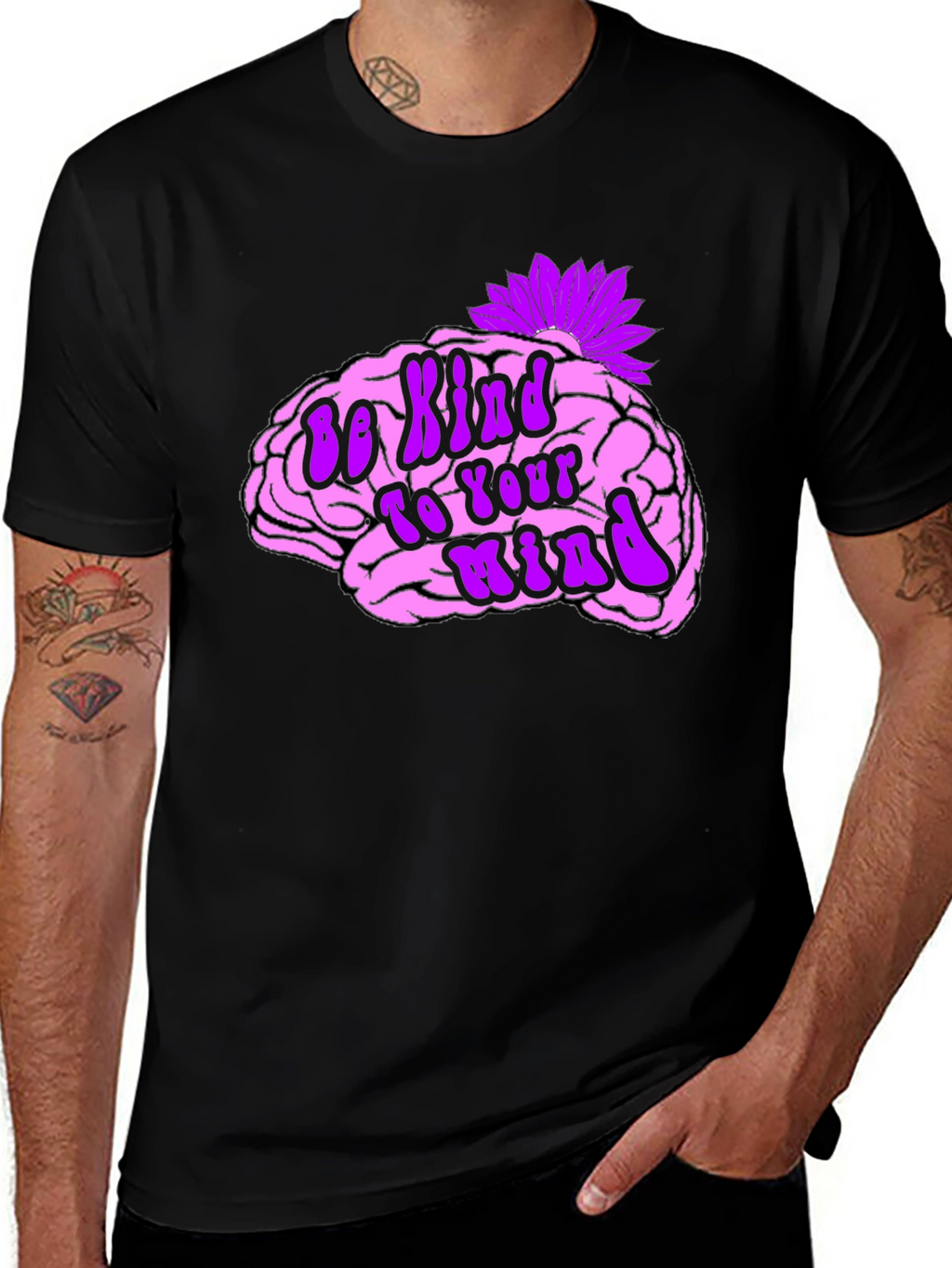Be Kind To Your Mind Black Tee