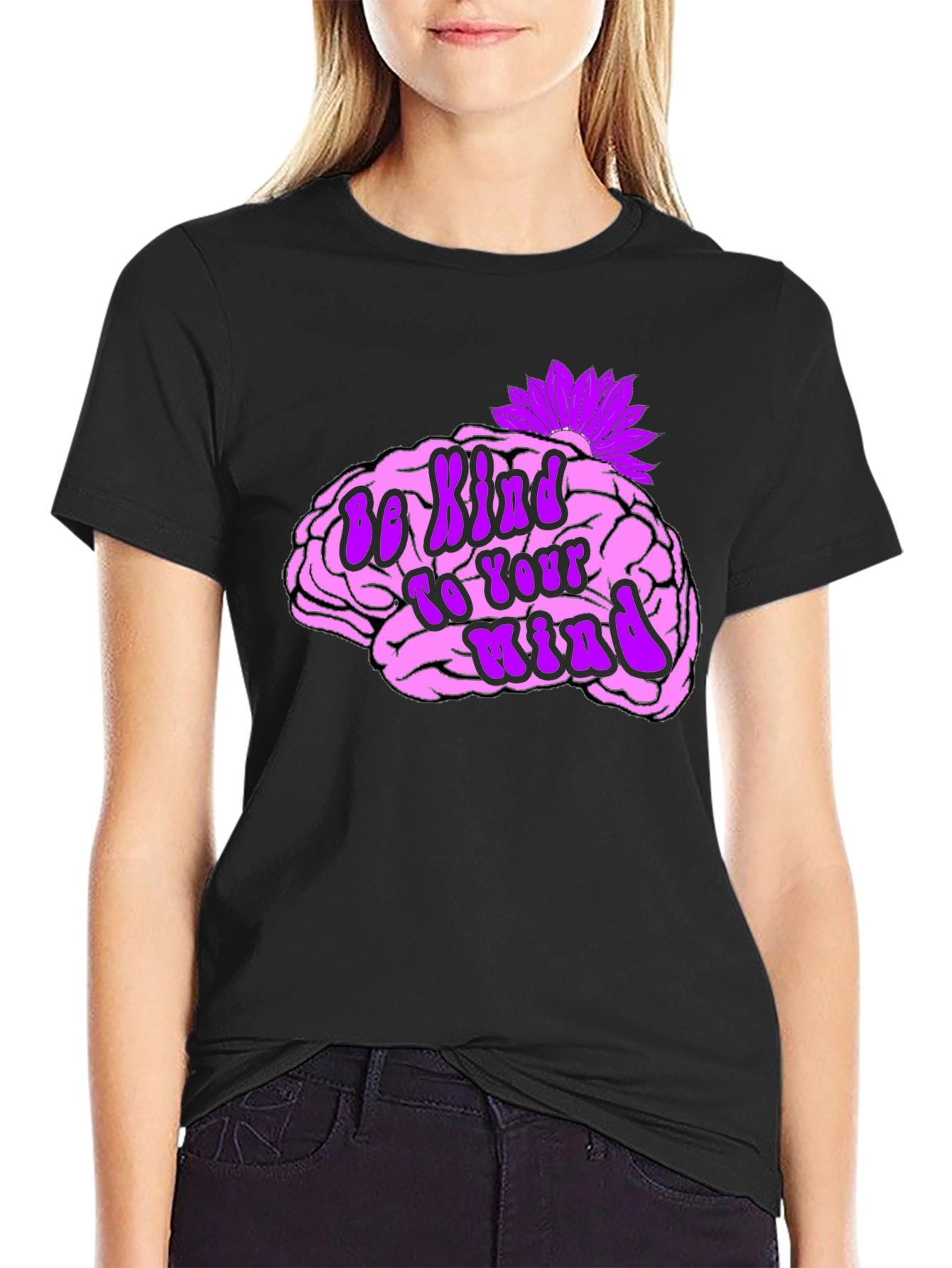 Be Kind To Your Mind Black Tee
