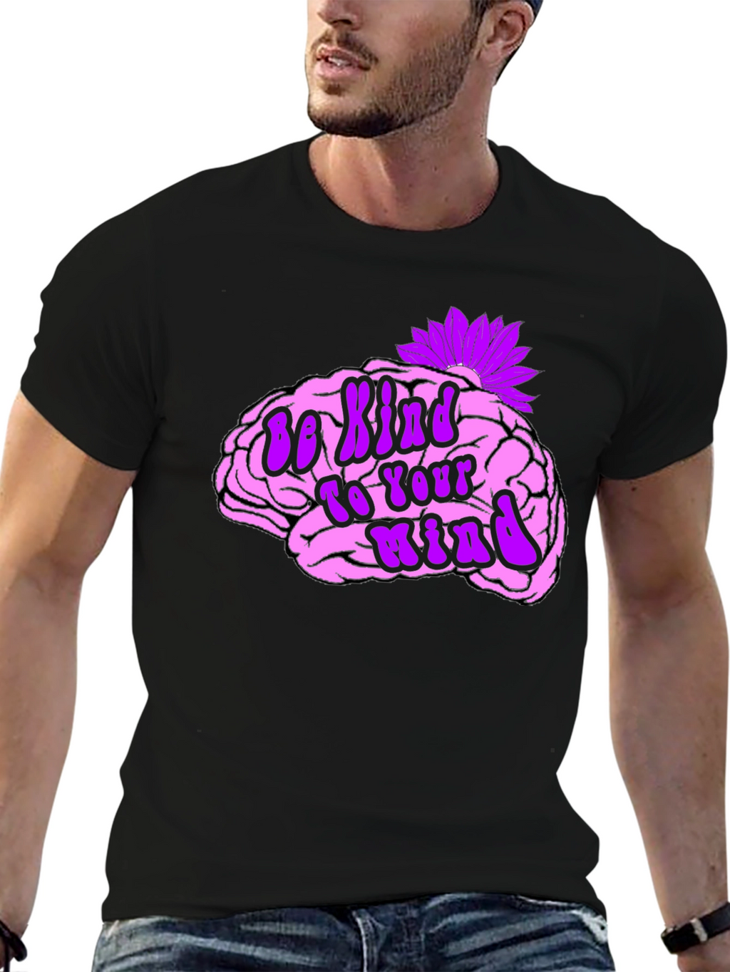 Be Kind To Your Mind Black Tee