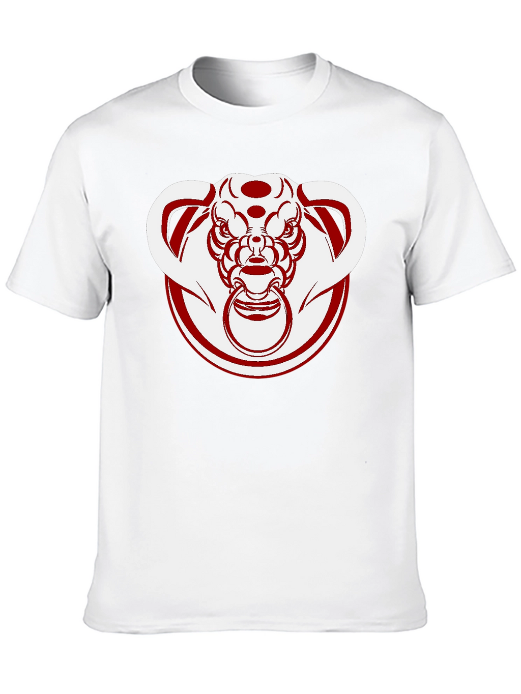 Unique Bull Head Graphic Tee - Black Cotton