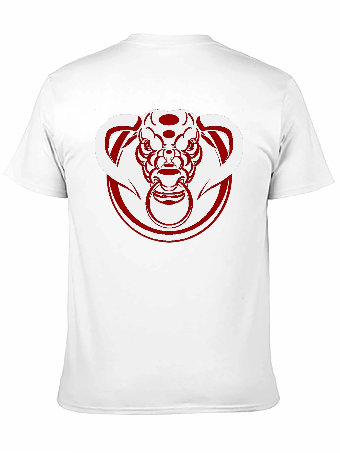 Unique Bull Head Graphic Tee - Black Cotton