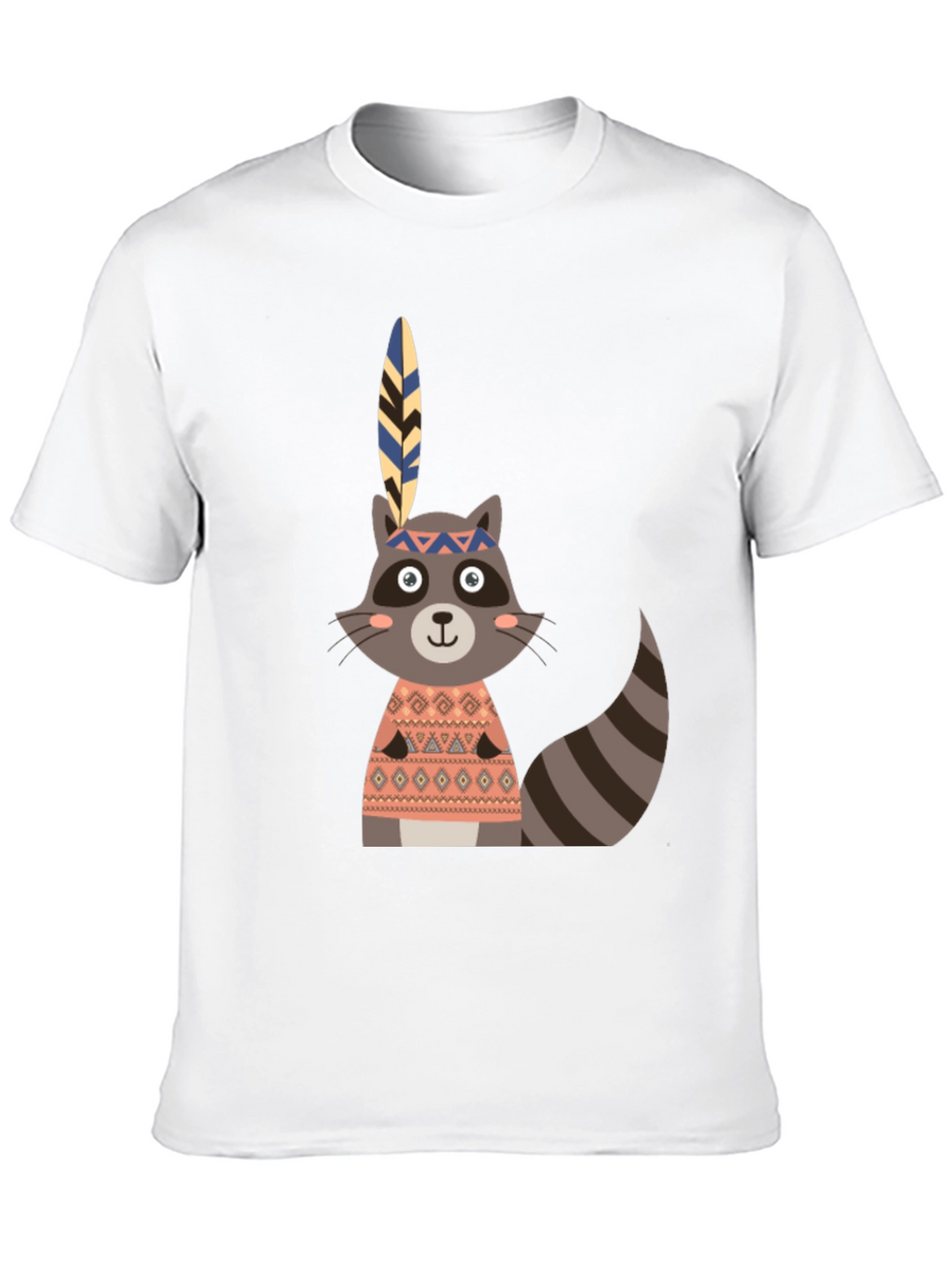 Tribal Raccoon T-Shirt - Cute Graphic Tee