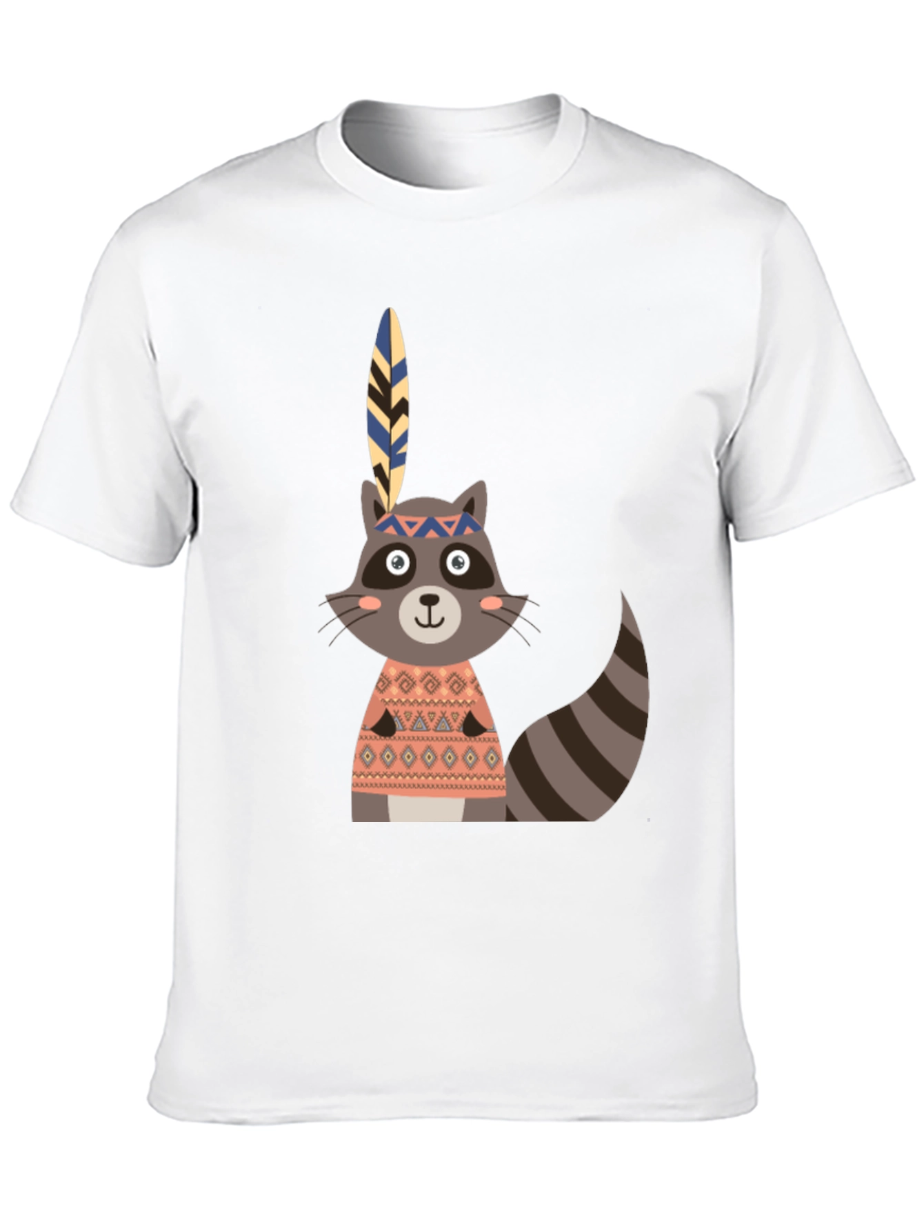 Tribal Raccoon T-Shirt - Cute Graphic Tee
