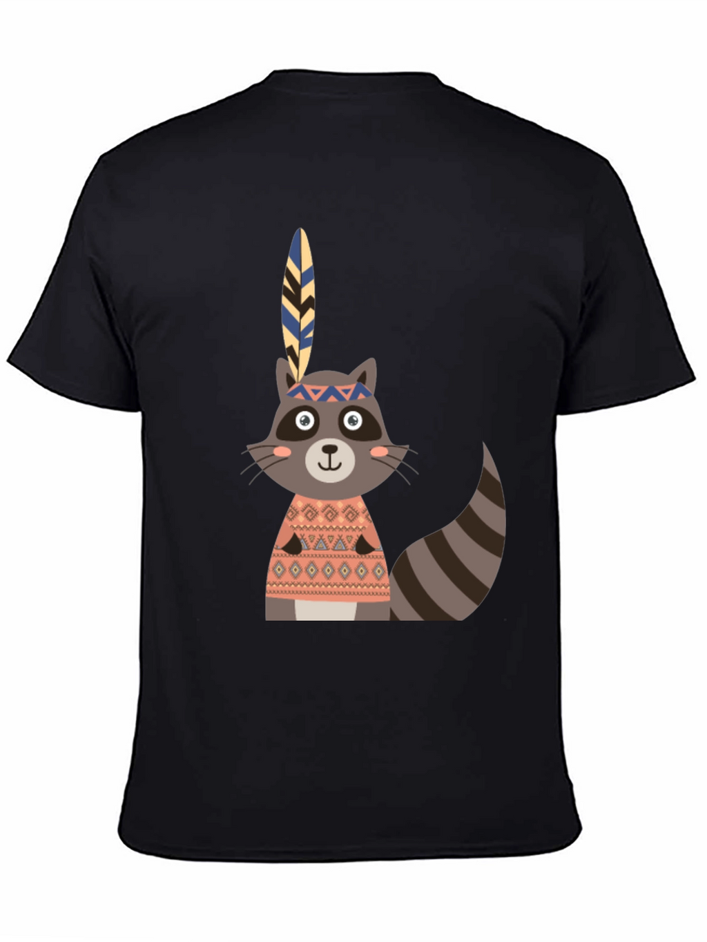 Tribal Raccoon T-Shirt - Cute Graphic Tee