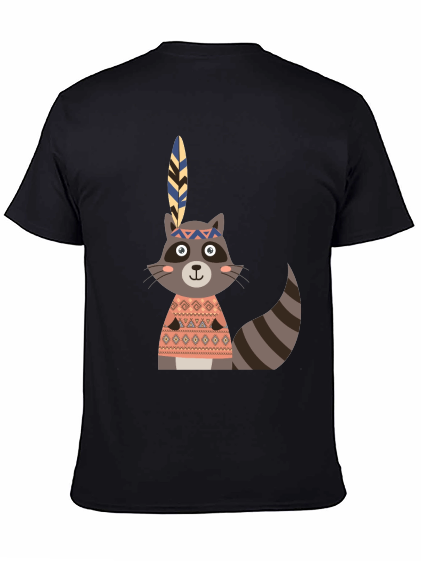 Tribal Raccoon T-Shirt - Cute Graphic Tee