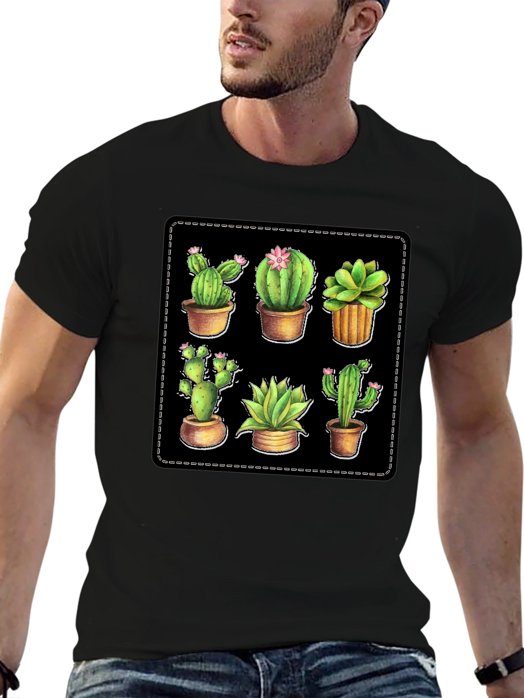 Cactus Plant T-Shirt - Unique Design