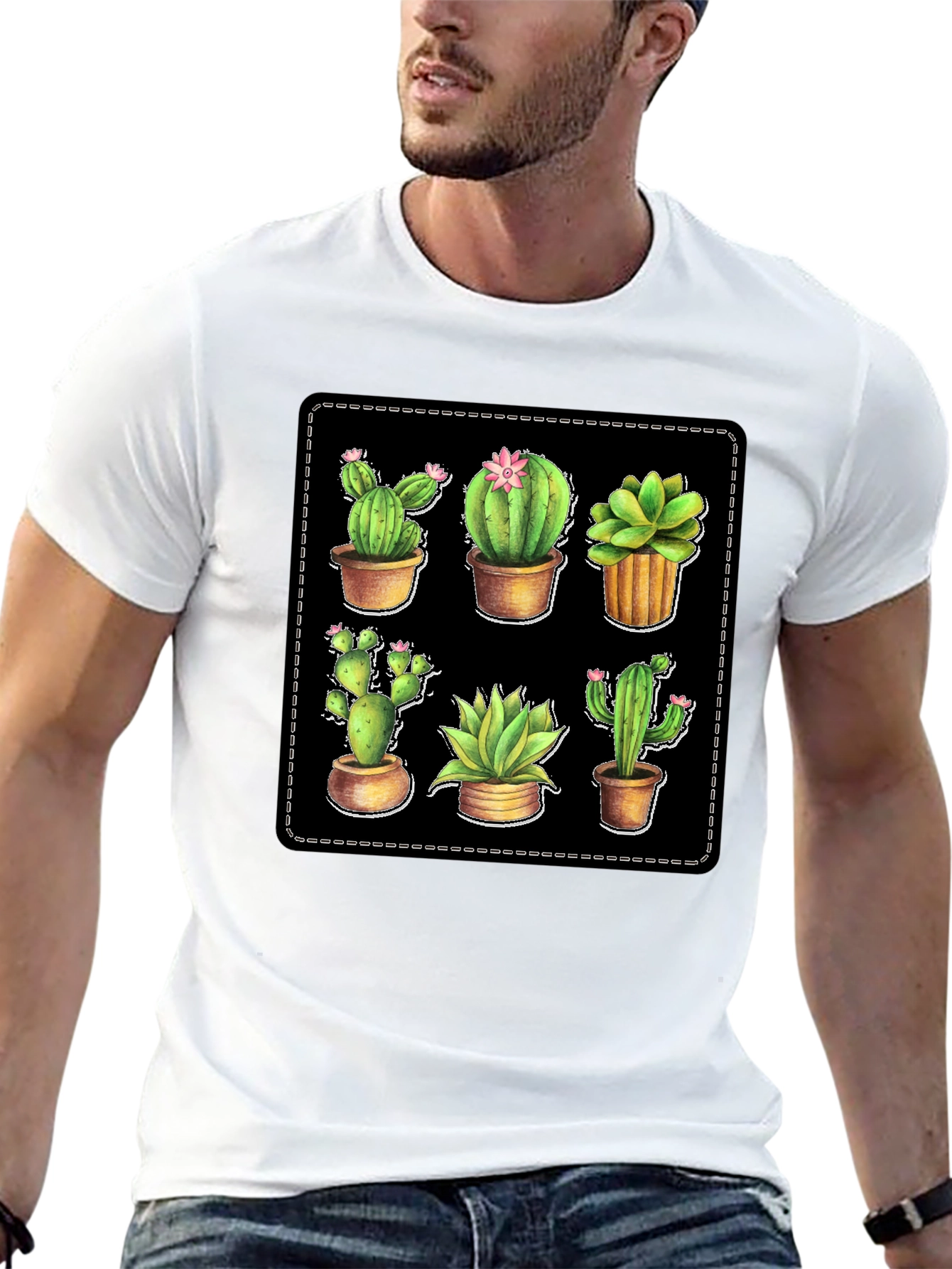 Cactus Plant T-Shirt - Unique Design