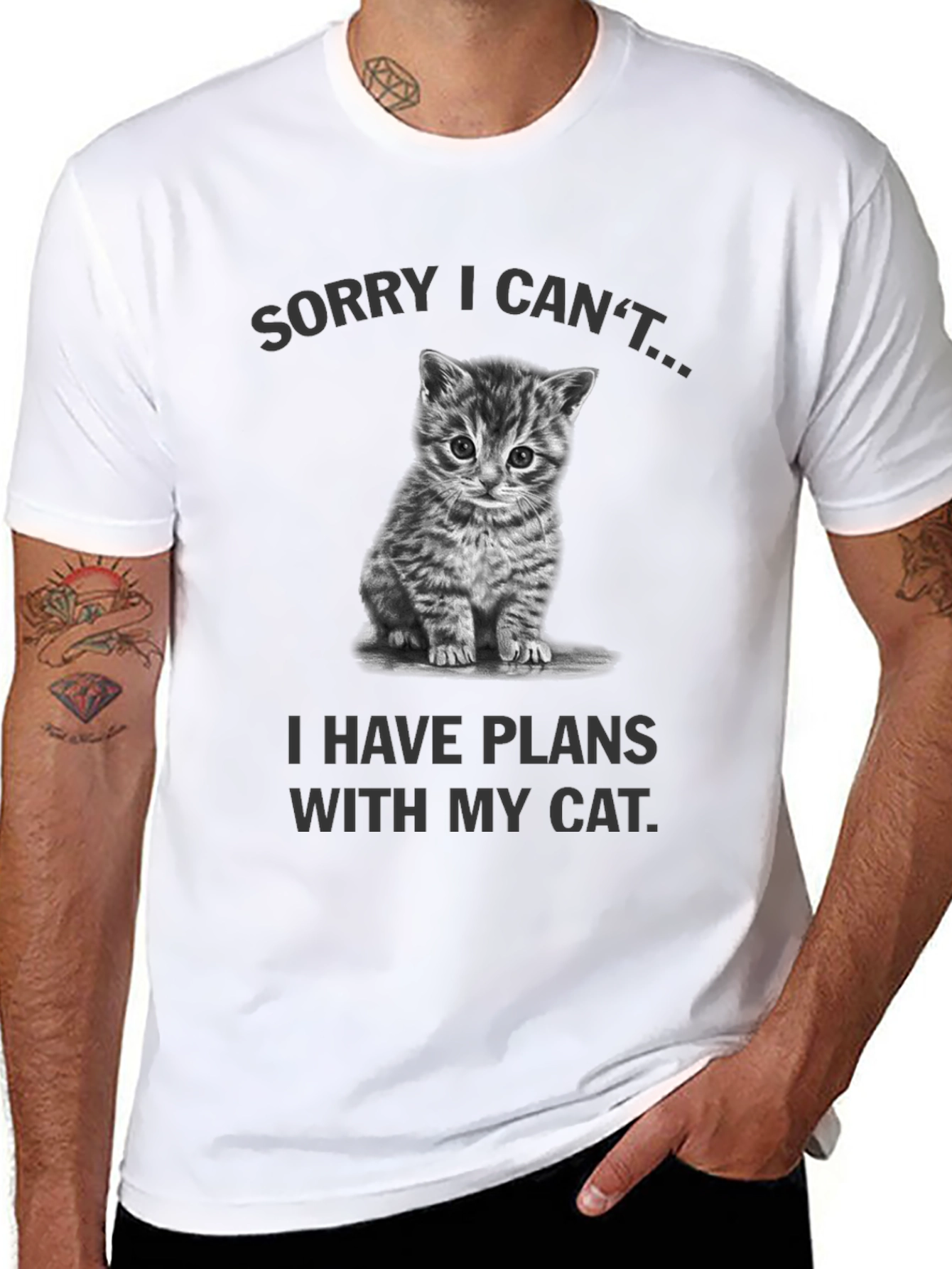 Sorry I Cant Cat Plans Graphic Tee