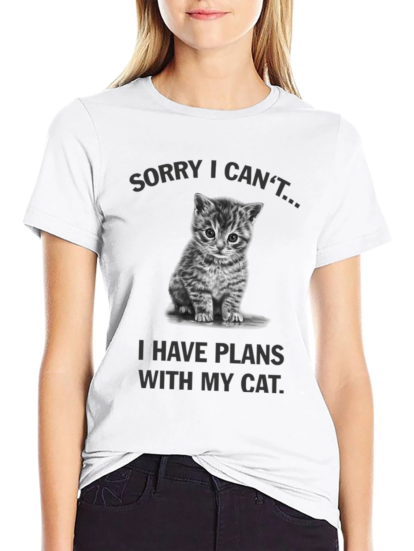 Sorry I Cant Cat Plans Graphic Tee