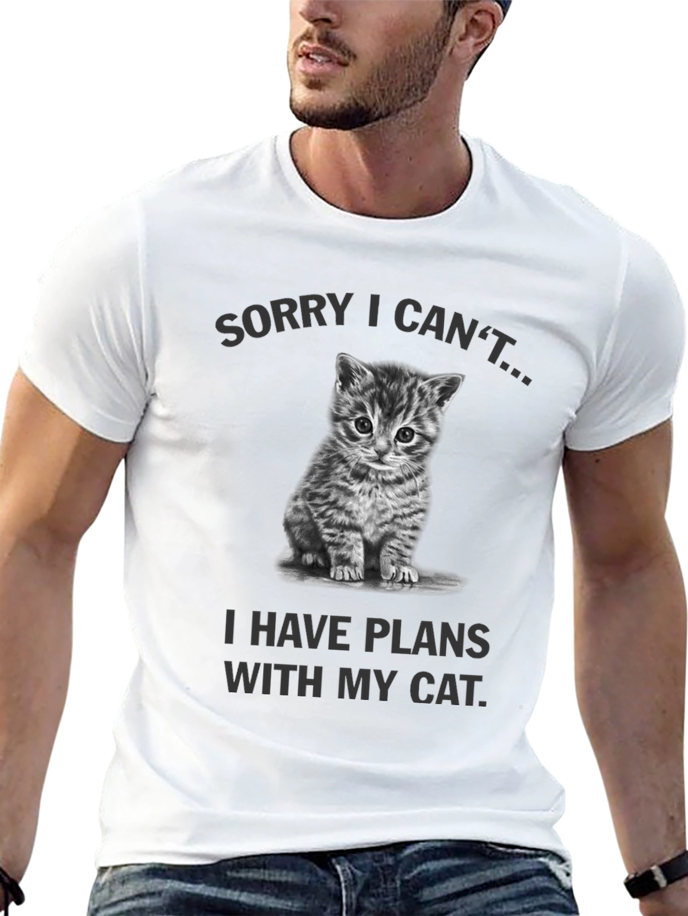 Sorry I Cant Cat Plans Graphic Tee