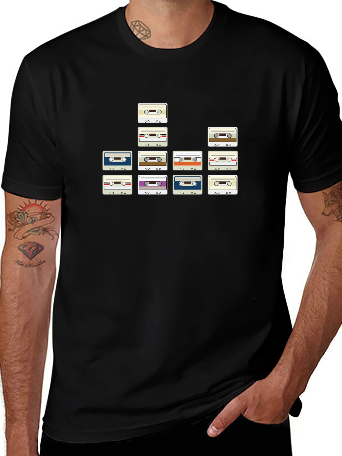 Retro Cassette Tape Graphic Tee - Vintage Music Lover Shirt