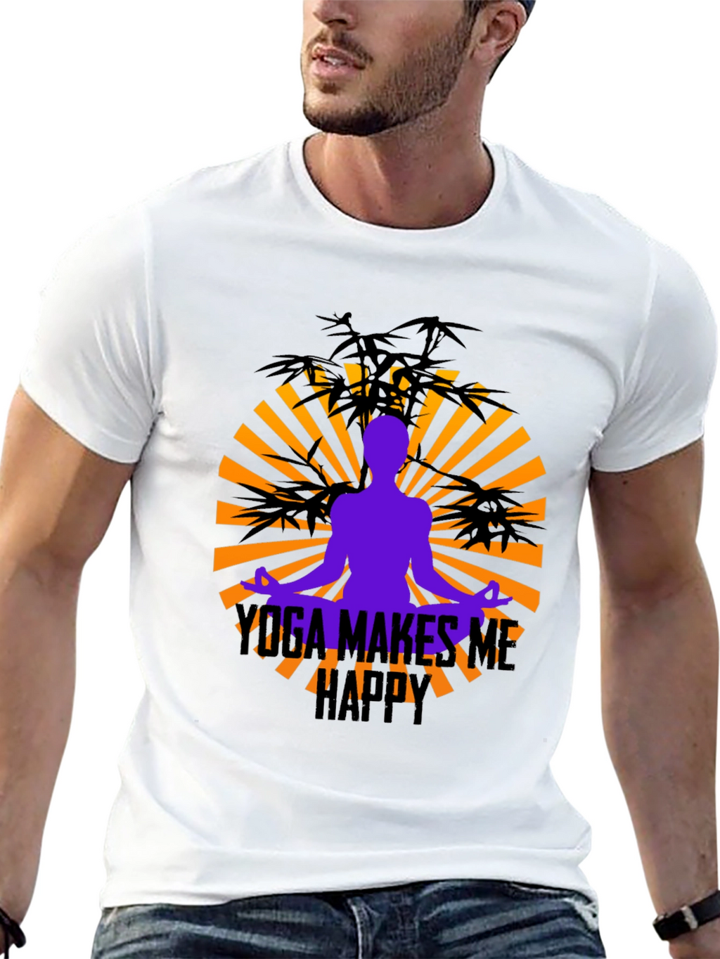Yoga Makes Me Happy Graphic Tee