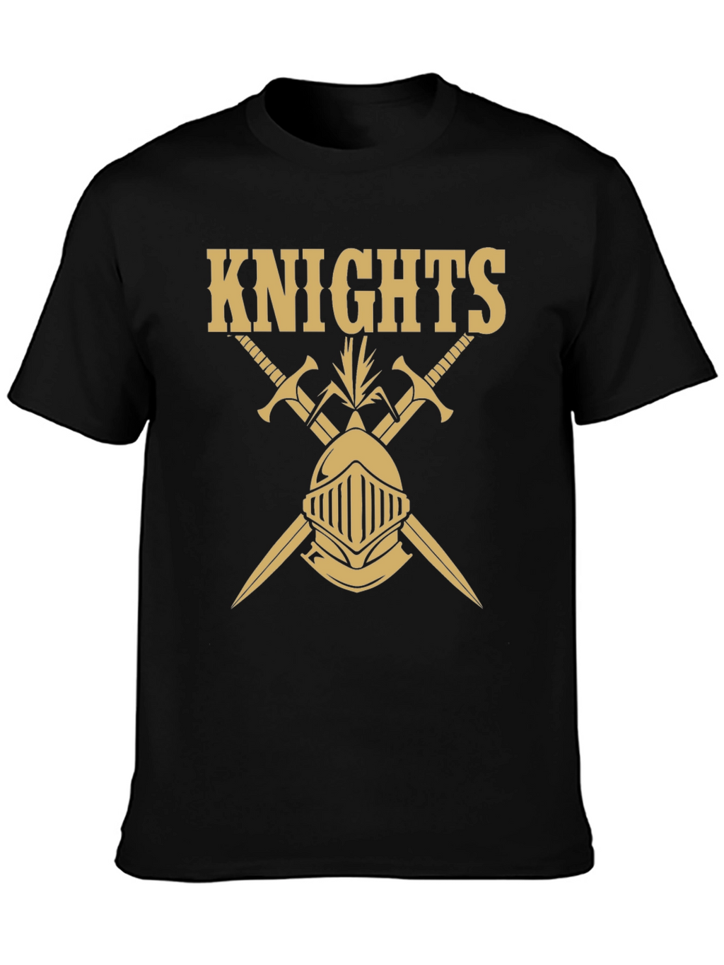 Knights Graphic Tee - Black Cotton T-Shirt