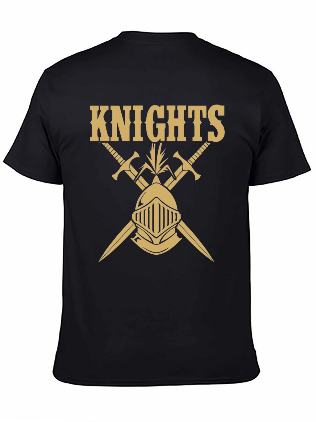 Knights Graphic Tee - Black Cotton T-Shirt
