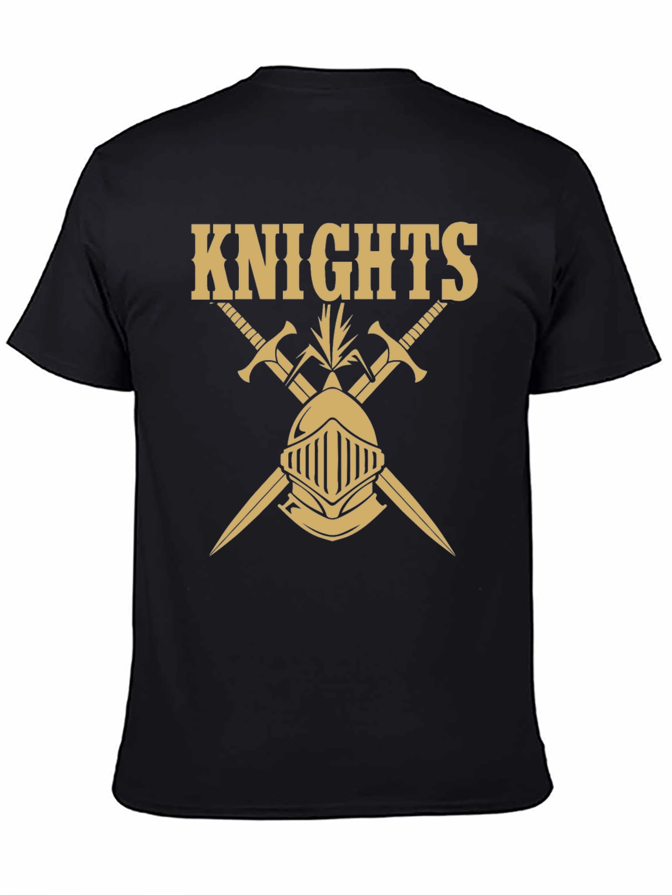 Knights Graphic Tee - Black Cotton T-Shirt