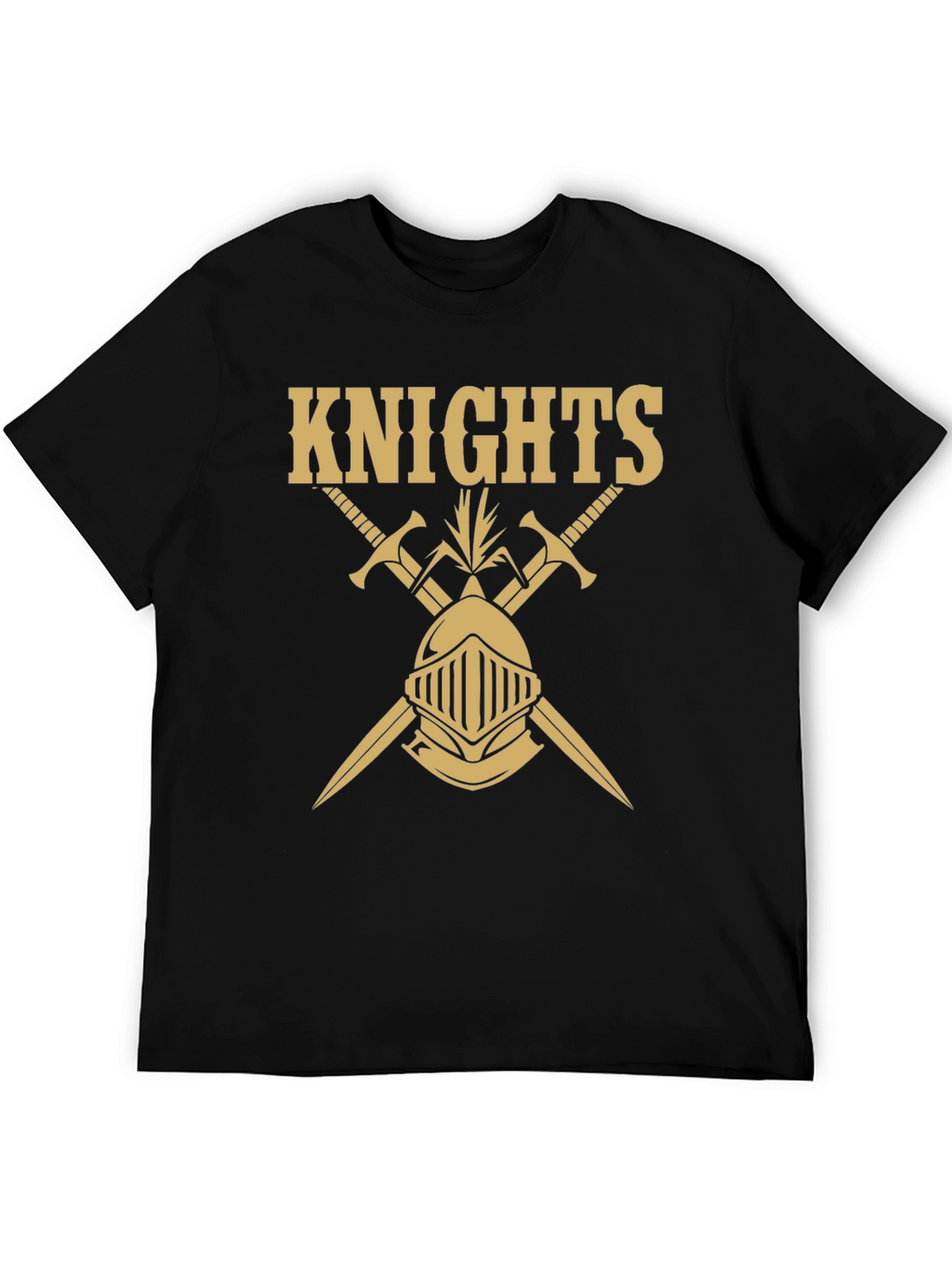 Knights Graphic Tee - Black Cotton T-Shirt