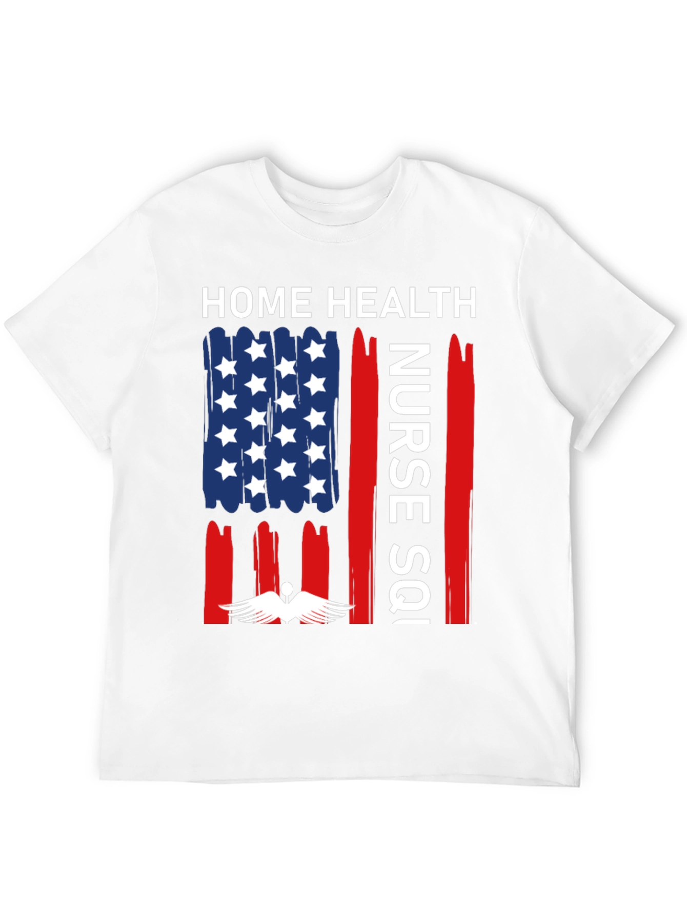 Home Health Nurse T-Shirt - Patriotic Design