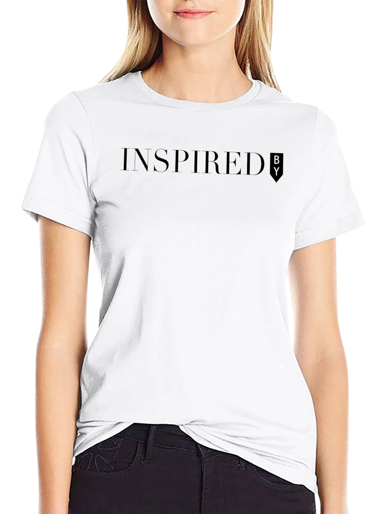 Inspired By Mens Black Graphic T-Shirt