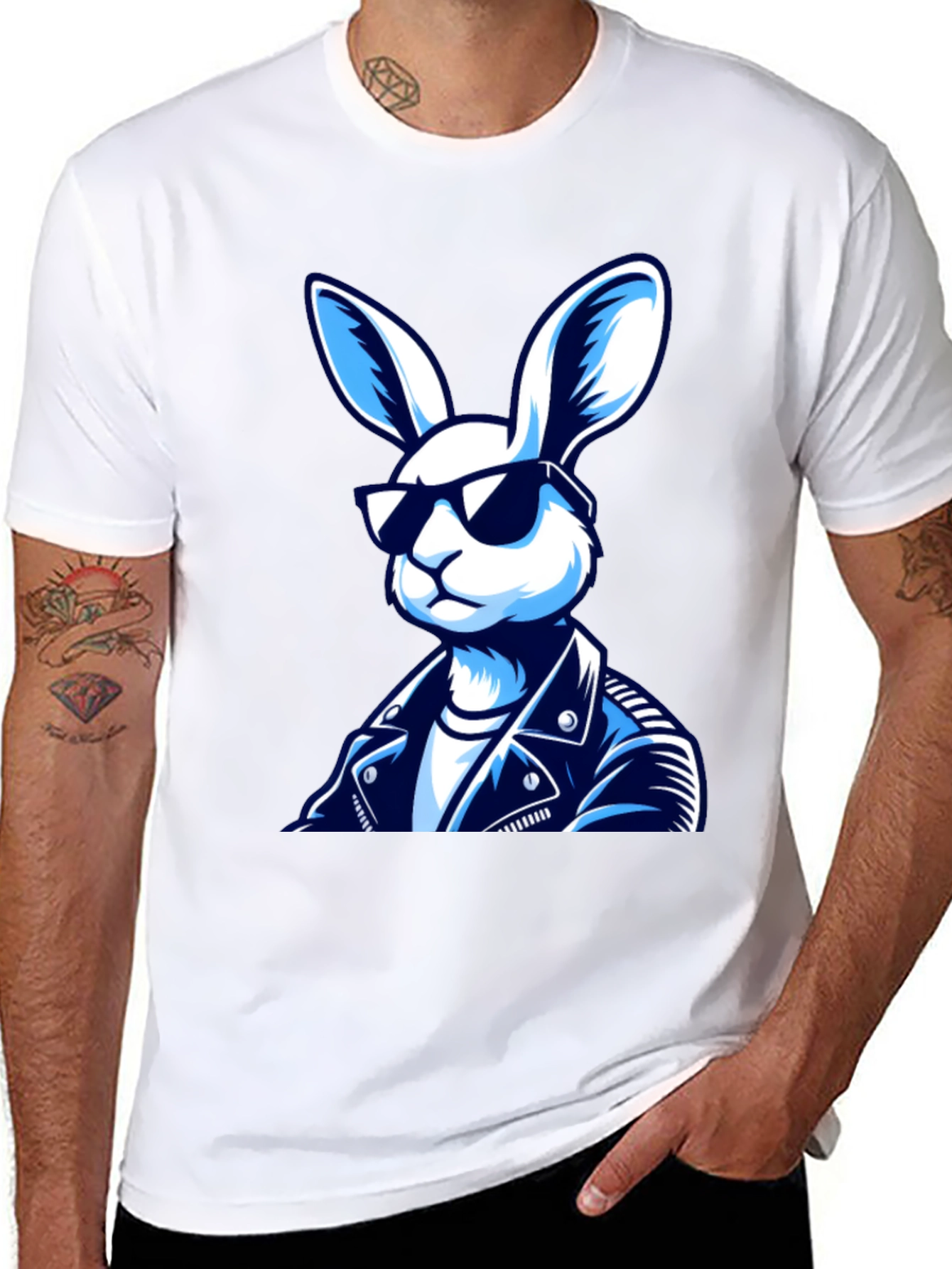 Cool Rabbit T-Shirt - Black