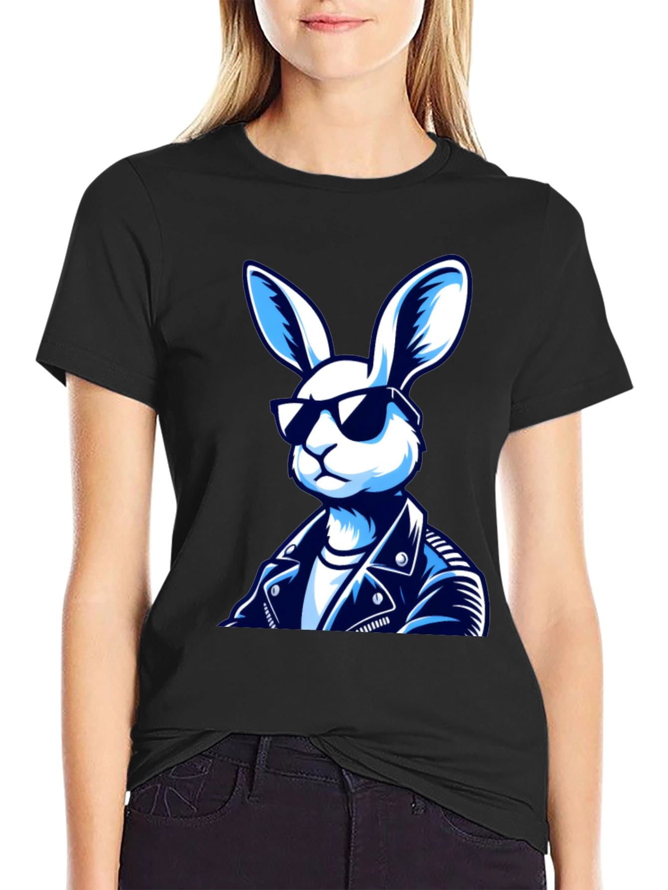Cool Rabbit T-Shirt - Black