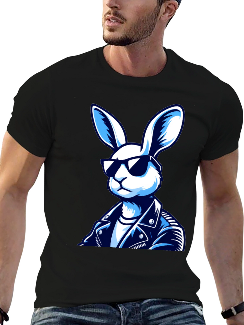 Cool Rabbit T-Shirt - Black