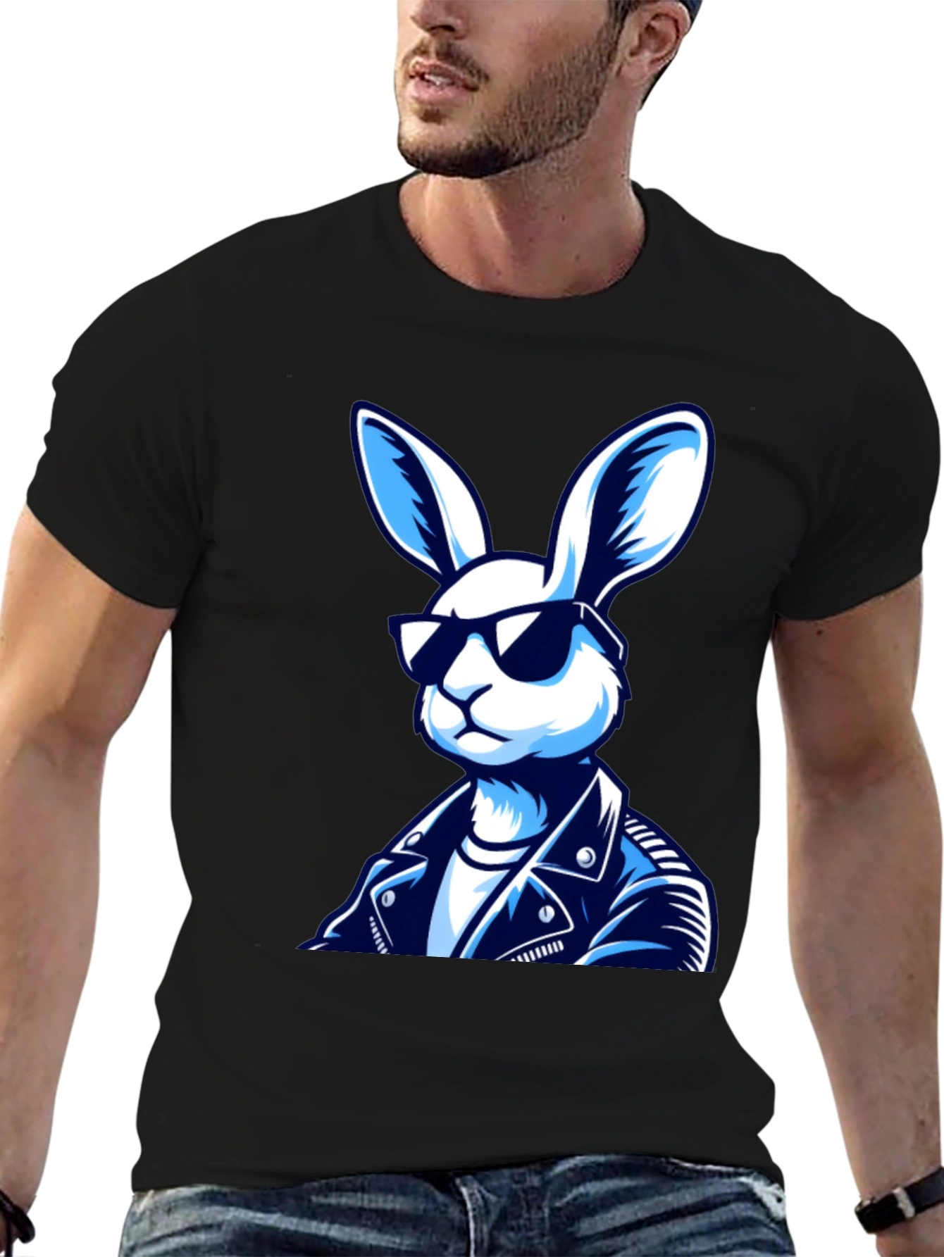 Cool Rabbit T-Shirt - Black