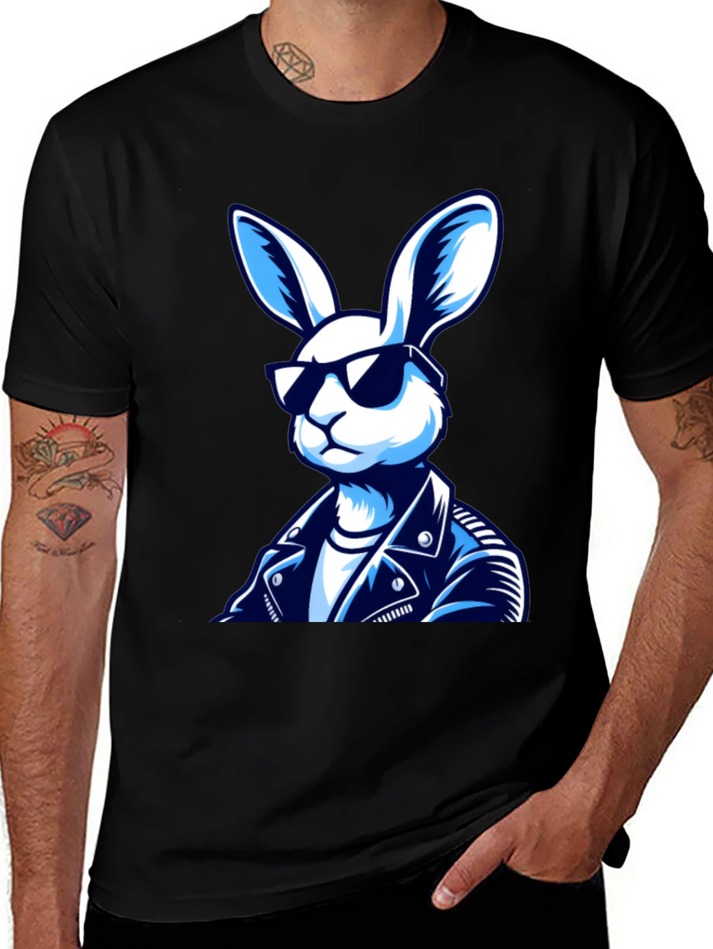 Cool Rabbit T-Shirt - Black