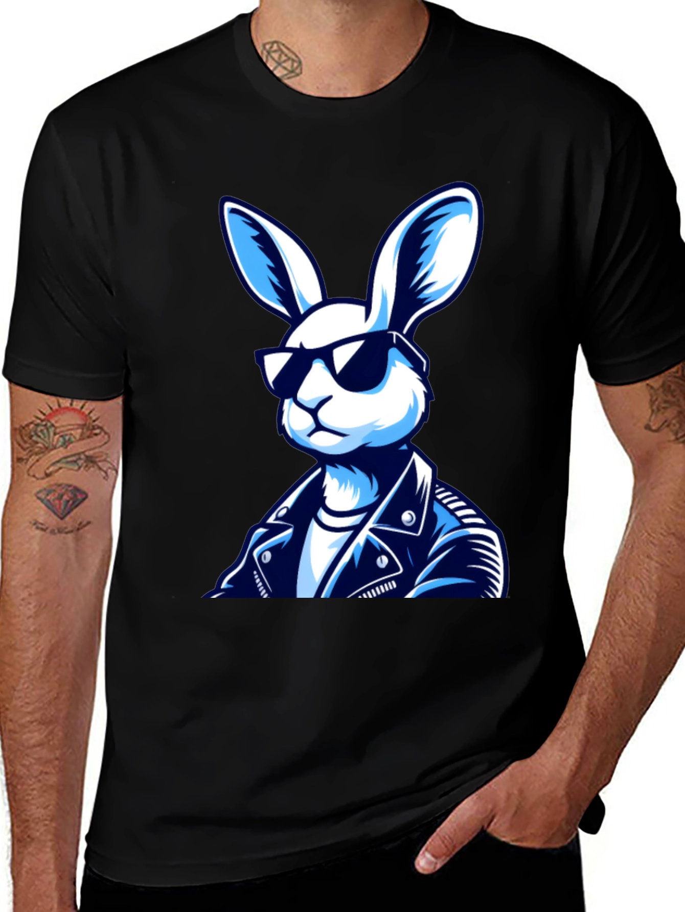 Cool Rabbit T-Shirt - Black