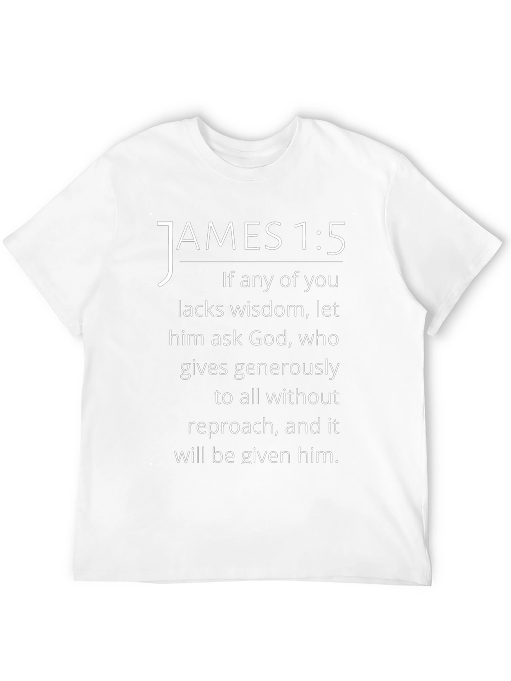 James 1:5 Christian T-Shirt - Wisdom & Faith