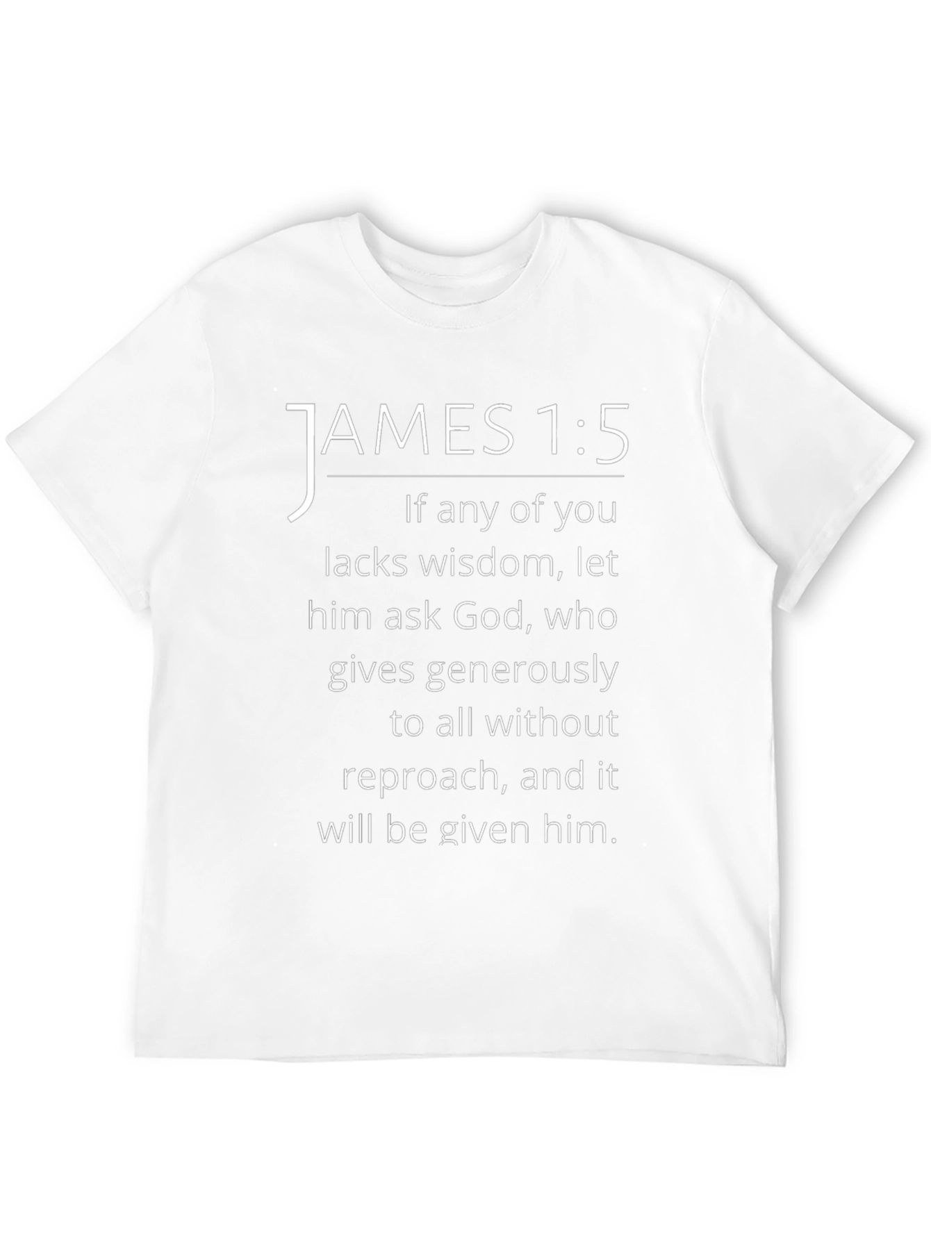 James 1:5 Christian T-Shirt - Wisdom & Faith