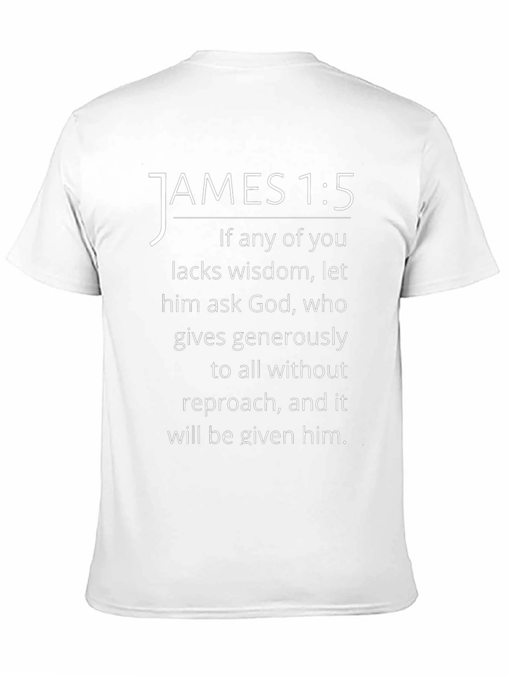 James 1:5 Christian T-Shirt - Wisdom & Faith