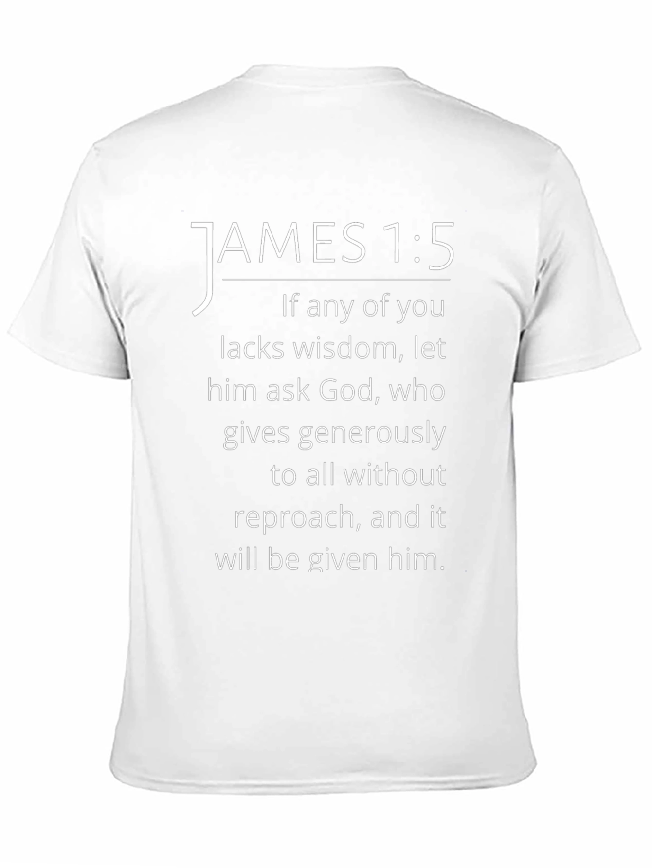 James 1:5 Christian T-Shirt - Wisdom & Faith