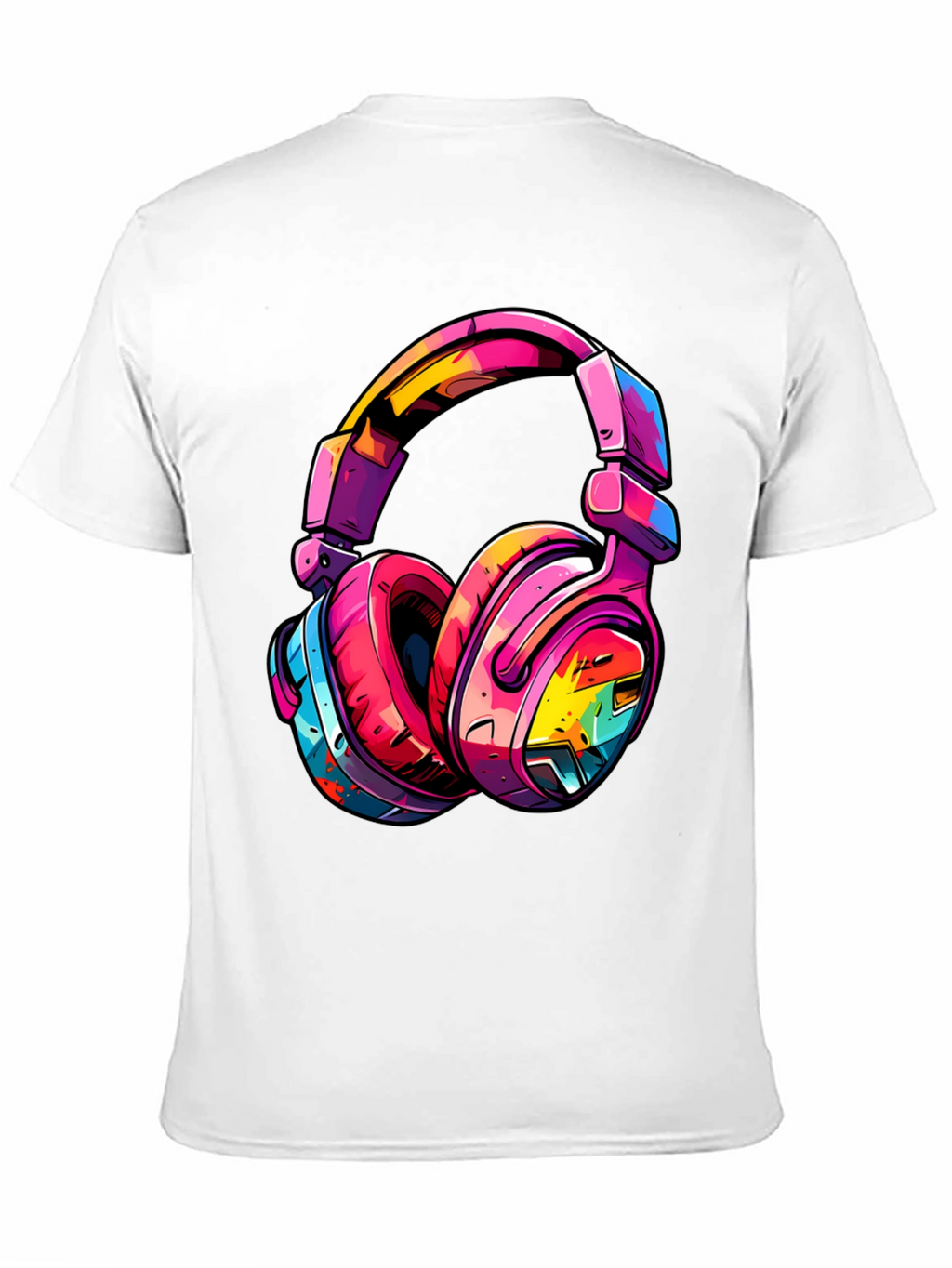Colorful Headphones Graphic T-Shirt