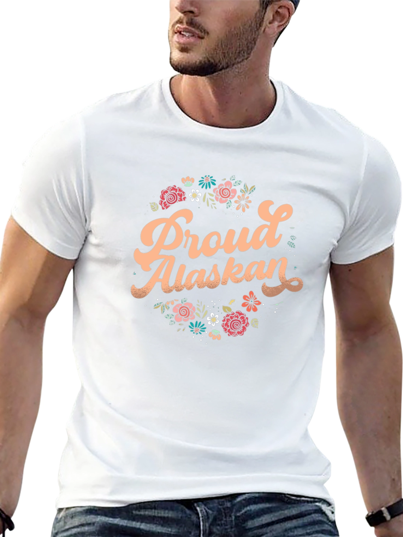 Proud Alaskan Floral T-Shirt