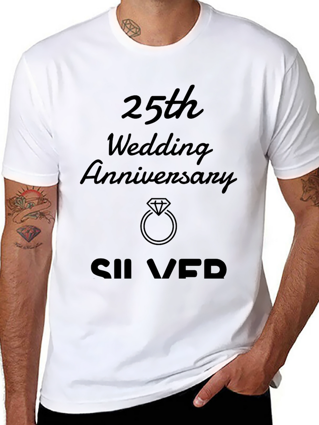25th Wedding Anniversary Silver T-Shirt