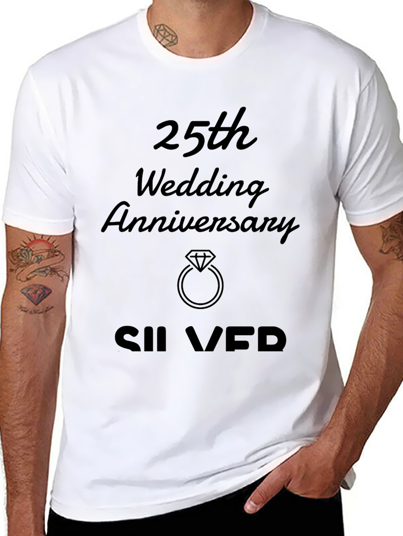 25th Wedding Anniversary Silver T-Shirt