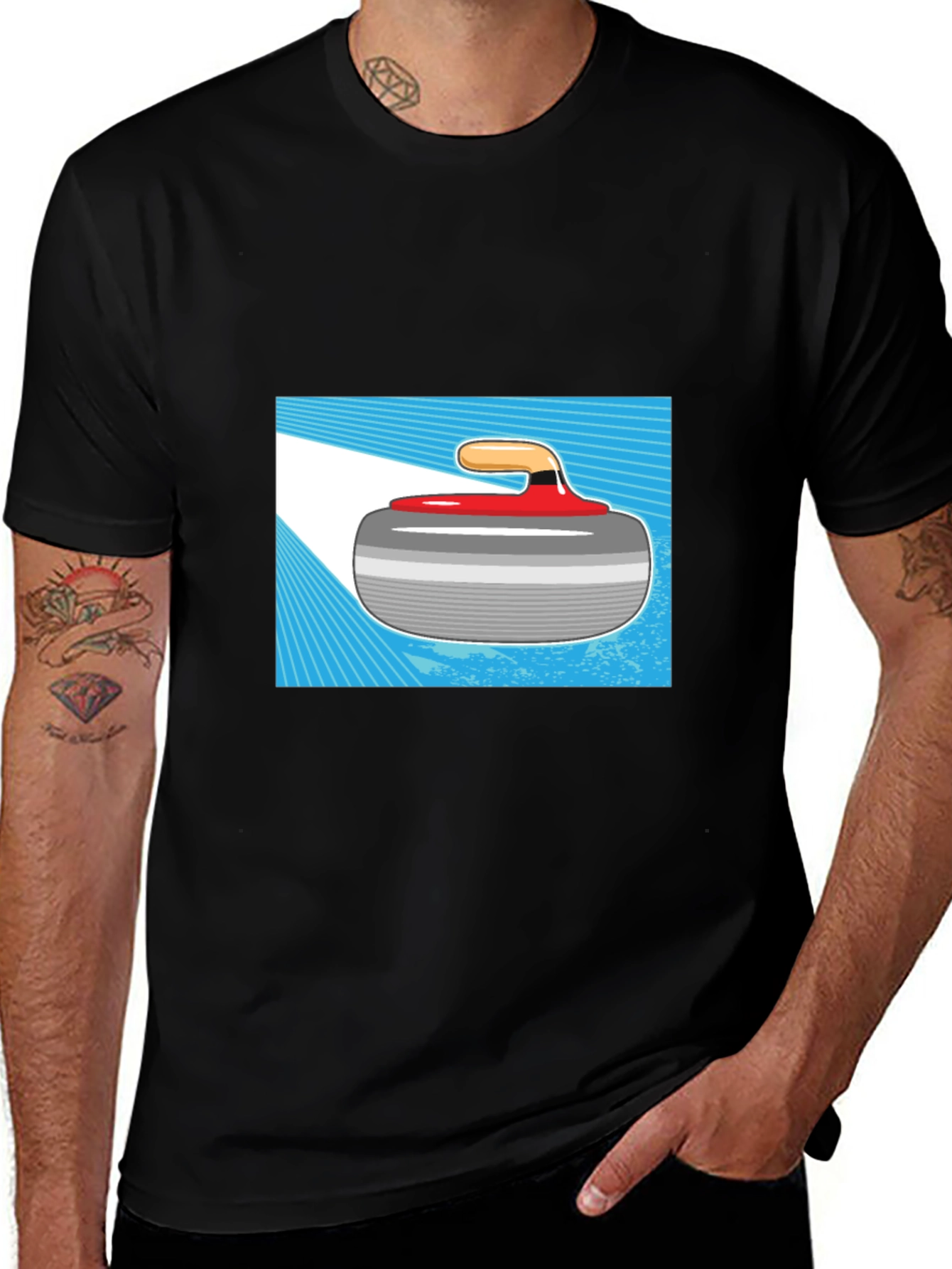 Curling Stone Graphic T-Shirt