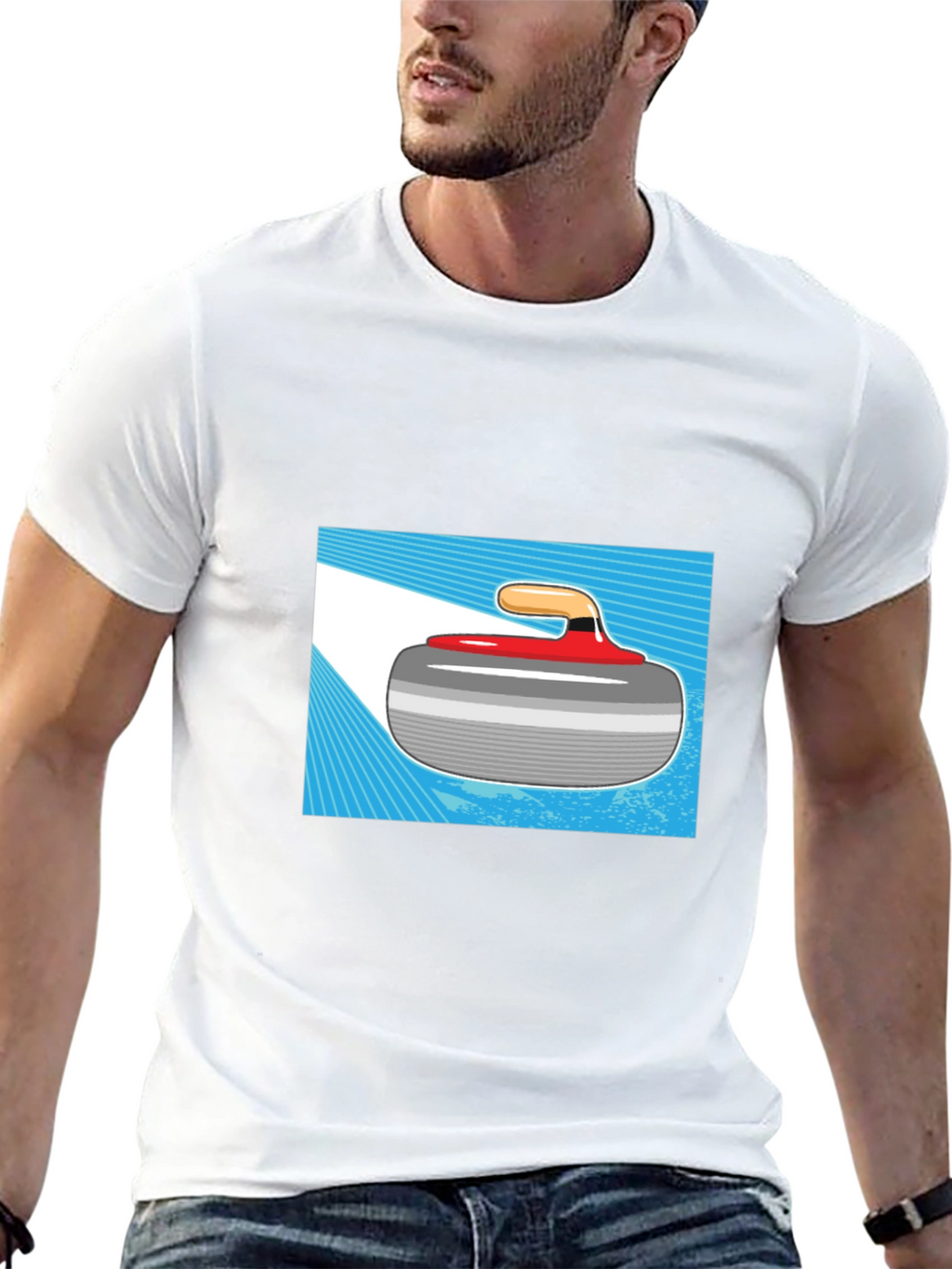 Curling Stone Graphic T-Shirt