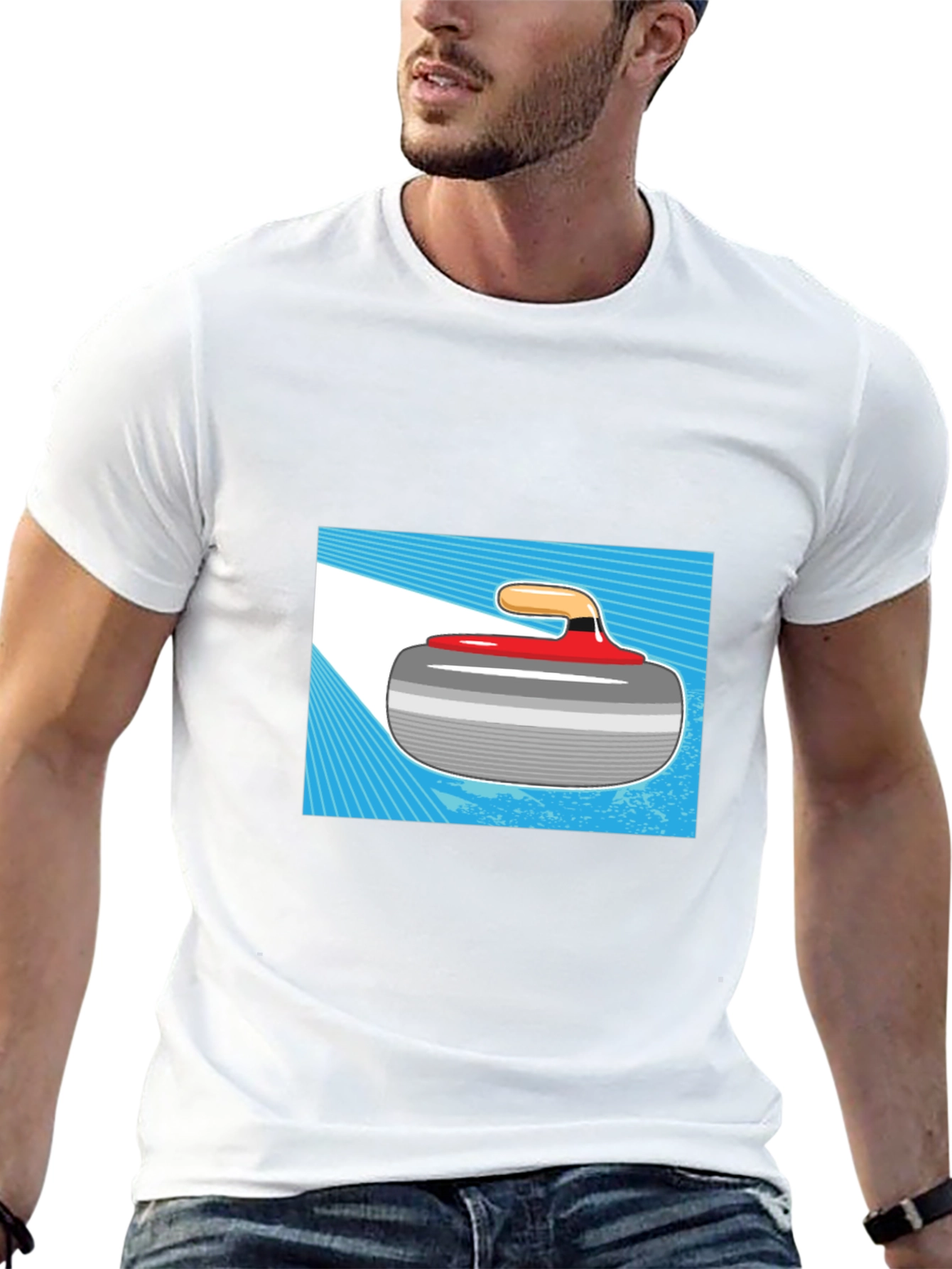 Curling Stone Graphic T-Shirt
