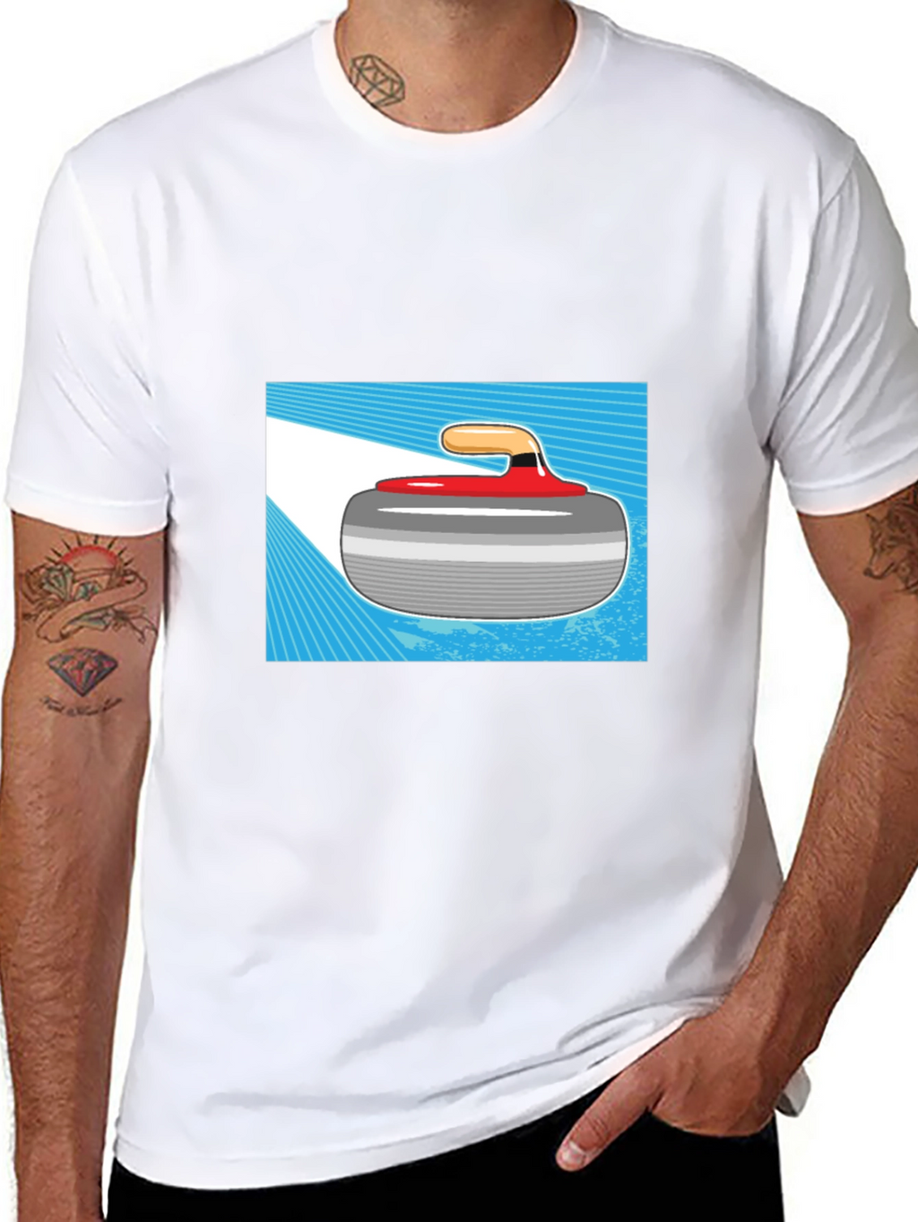 Curling Stone Graphic T-Shirt