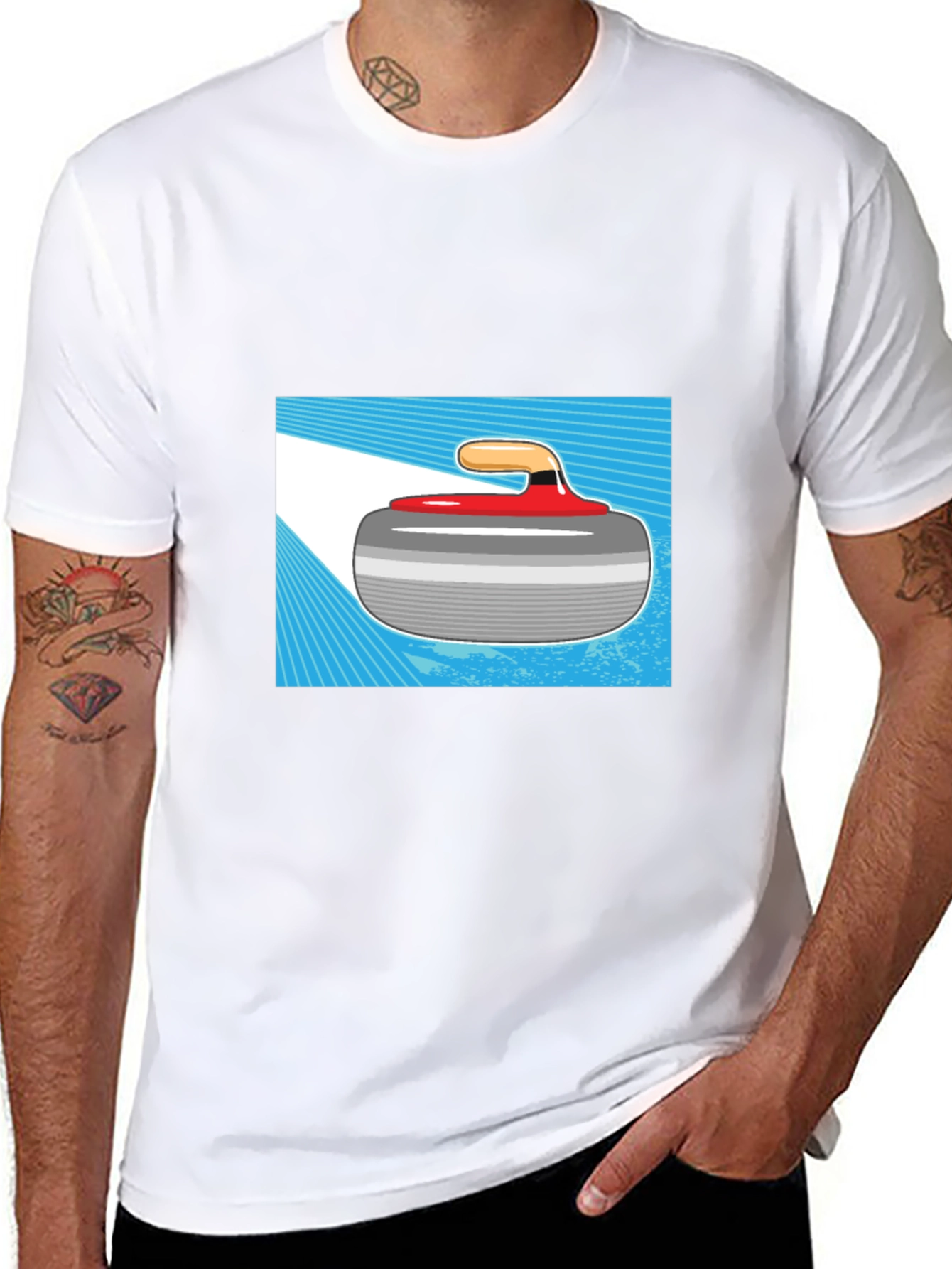 Curling Stone Graphic T-Shirt