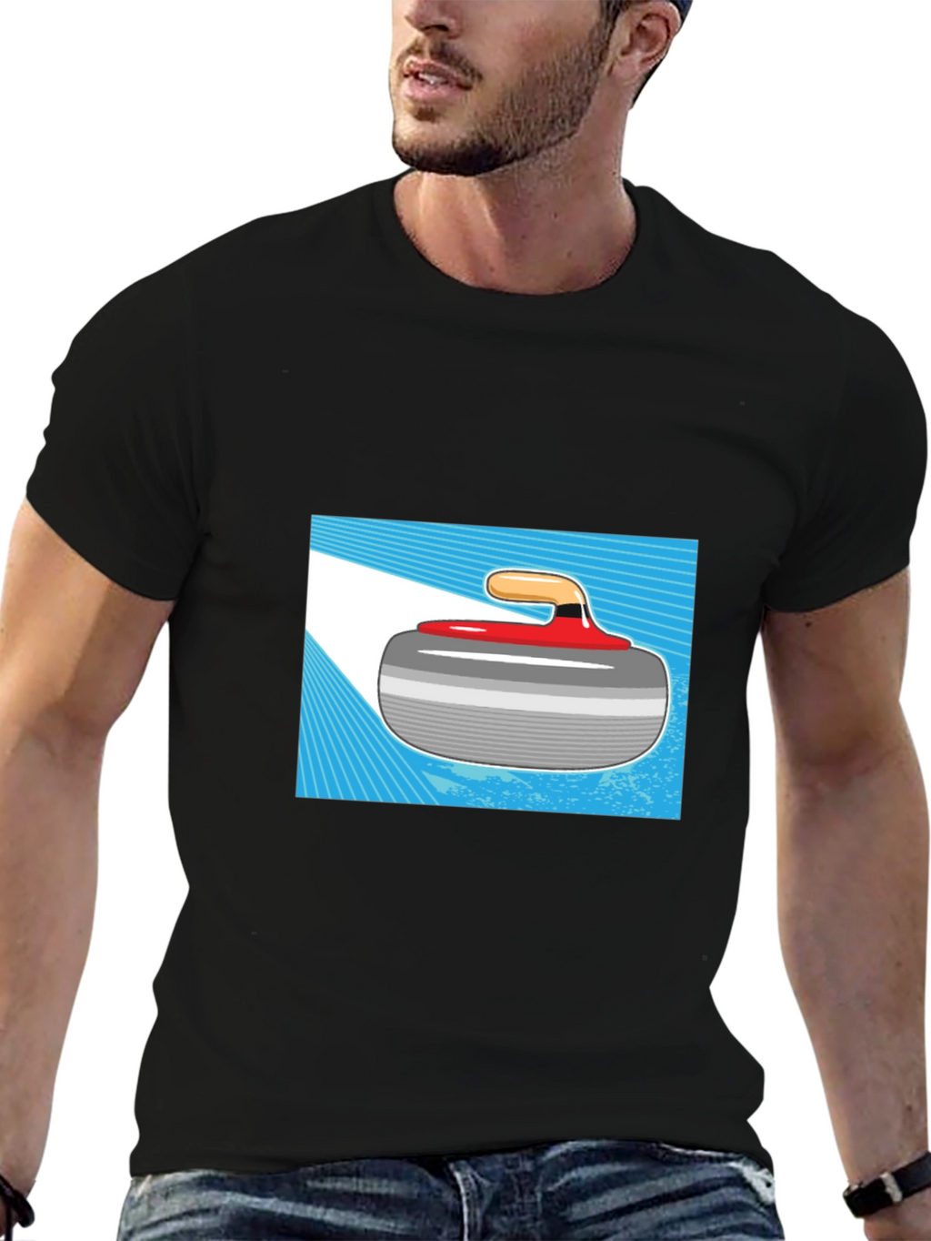 Curling Stone Graphic T-Shirt