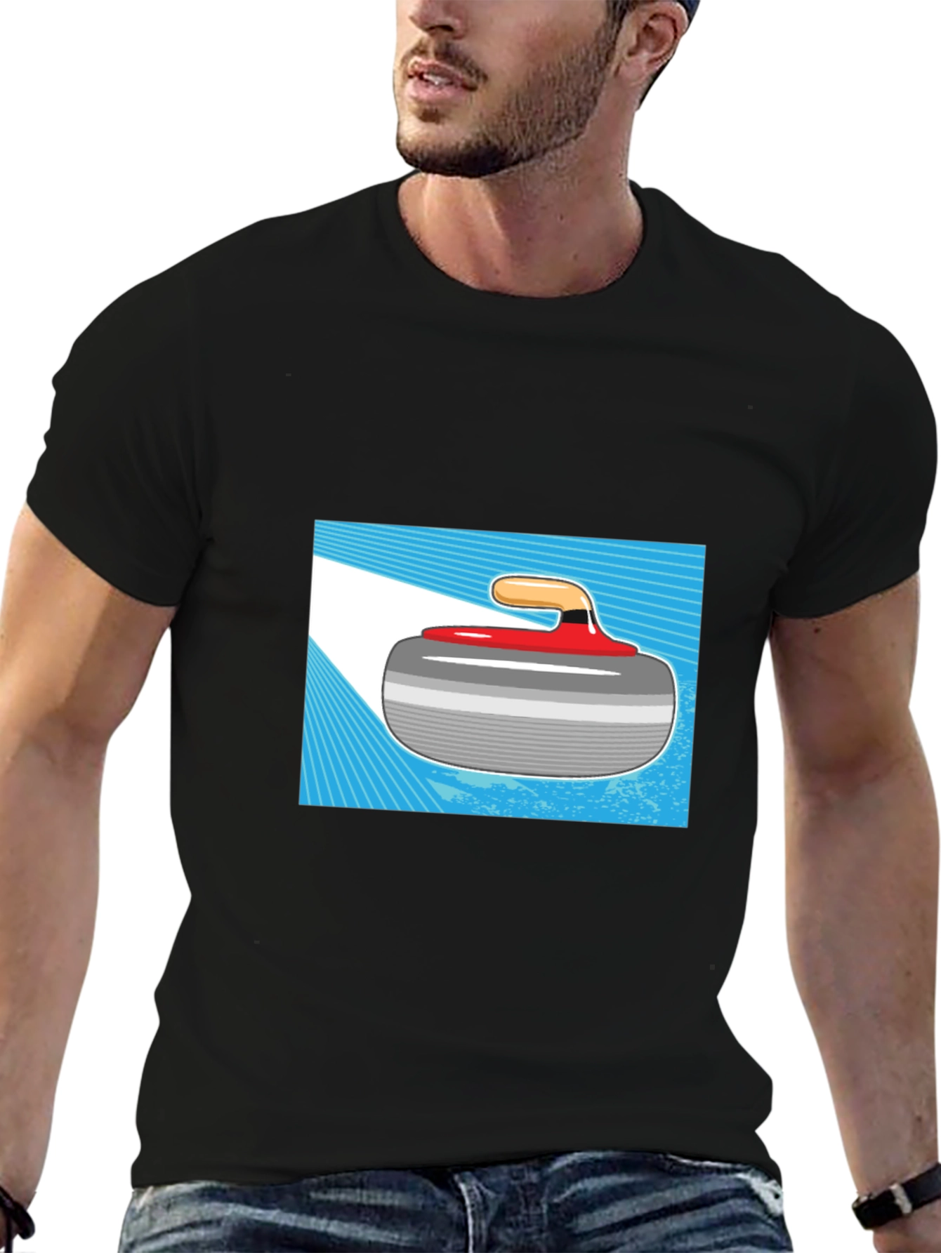 Curling Stone Graphic T-Shirt