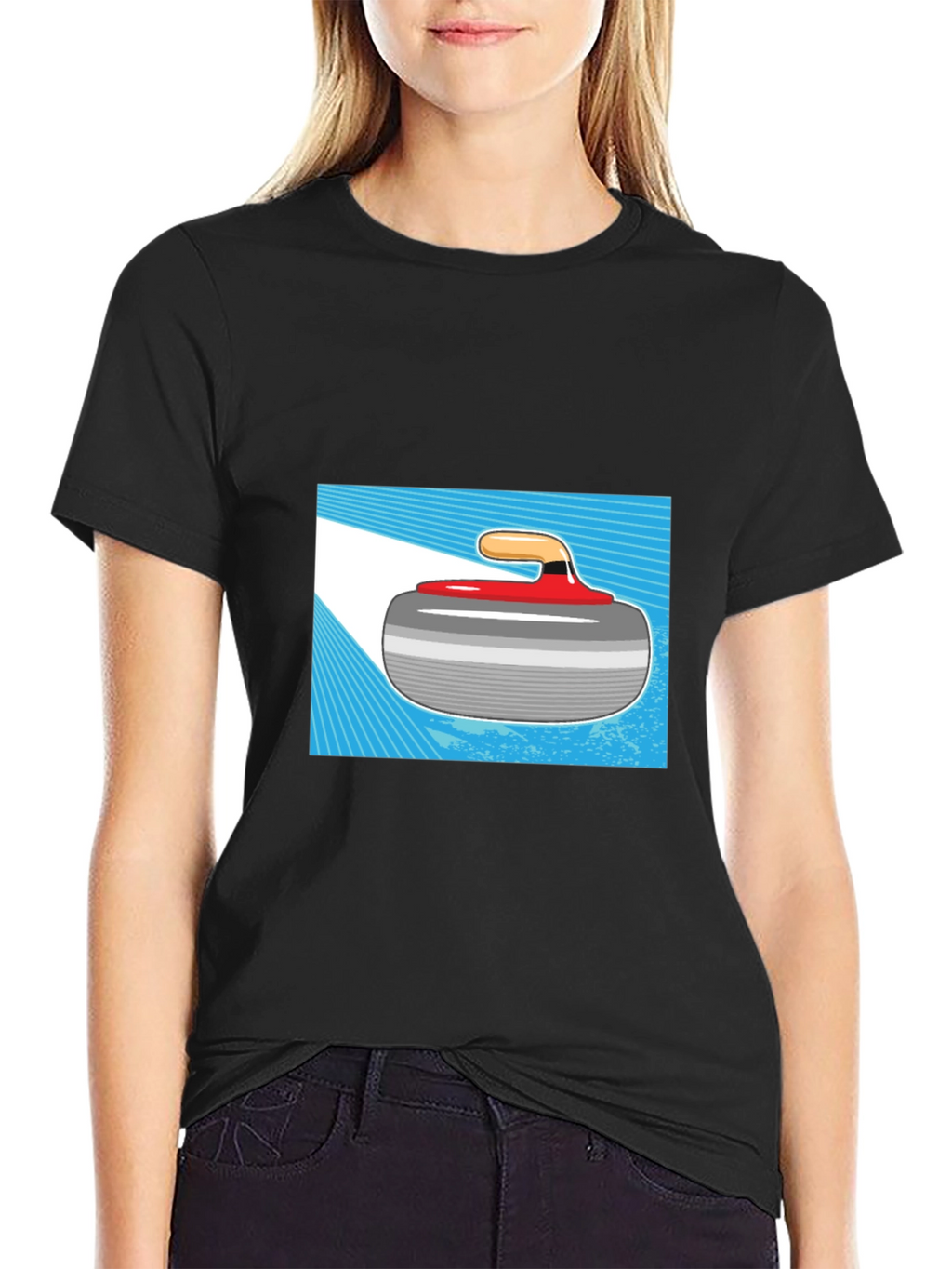 Curling Stone Graphic T-Shirt
